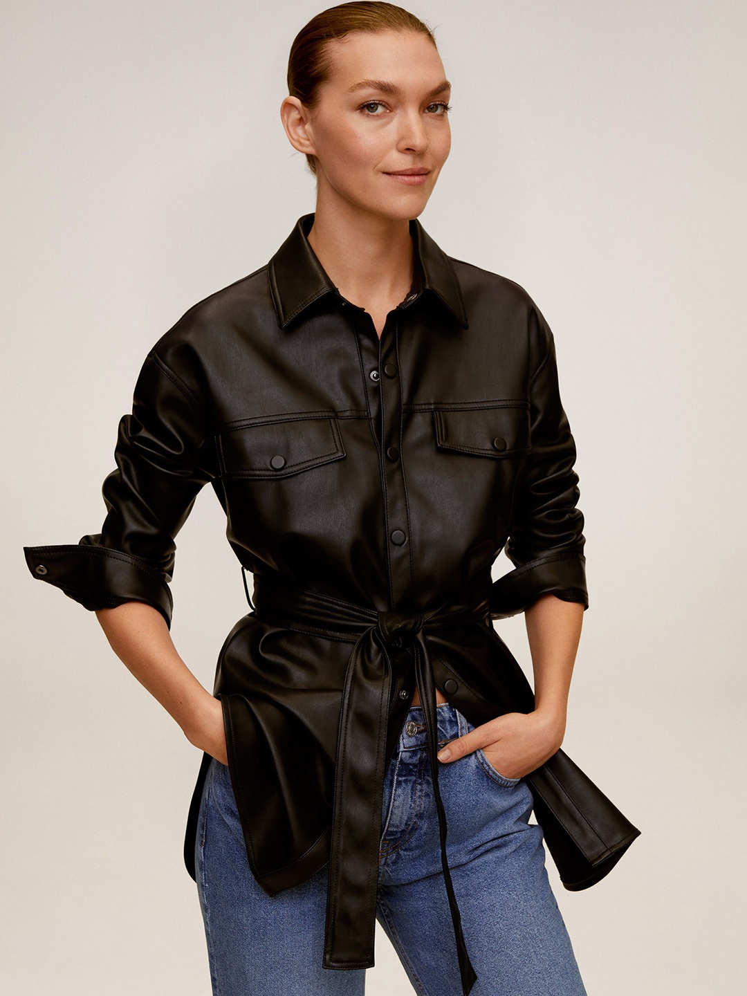 

MANGO Women Black Tailored Jacket