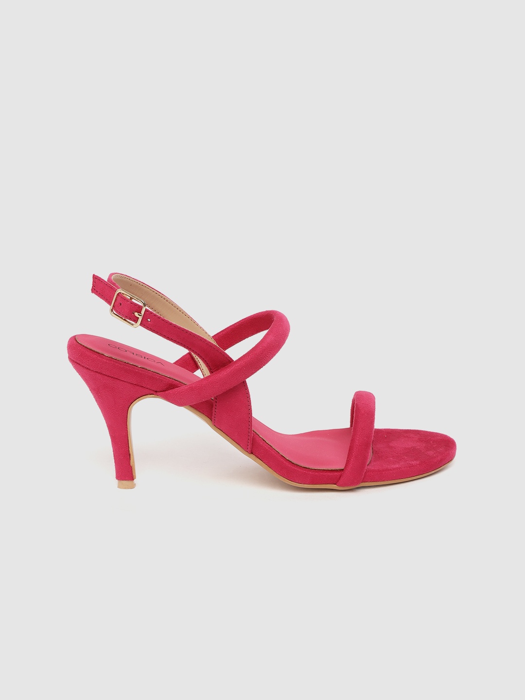 

CORSICA Women Fuchsia Pink Solid Slim Heels with Suede Finish