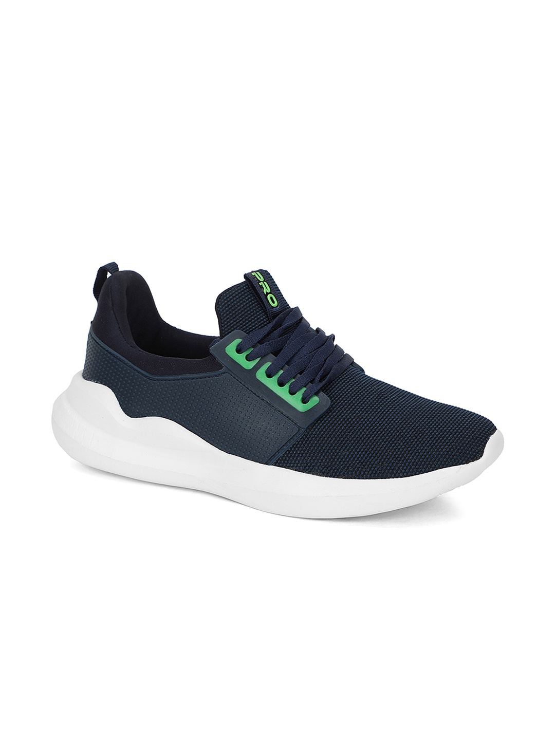 

Khadims Men Navy Blue Solid Textile Mid-Top Sneakers