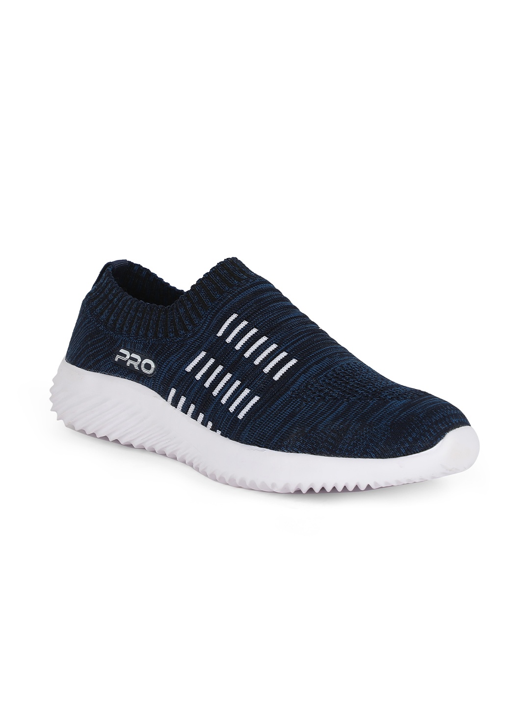 

Khadims Men Navy Blue Woven Design Slip-On Sneakers