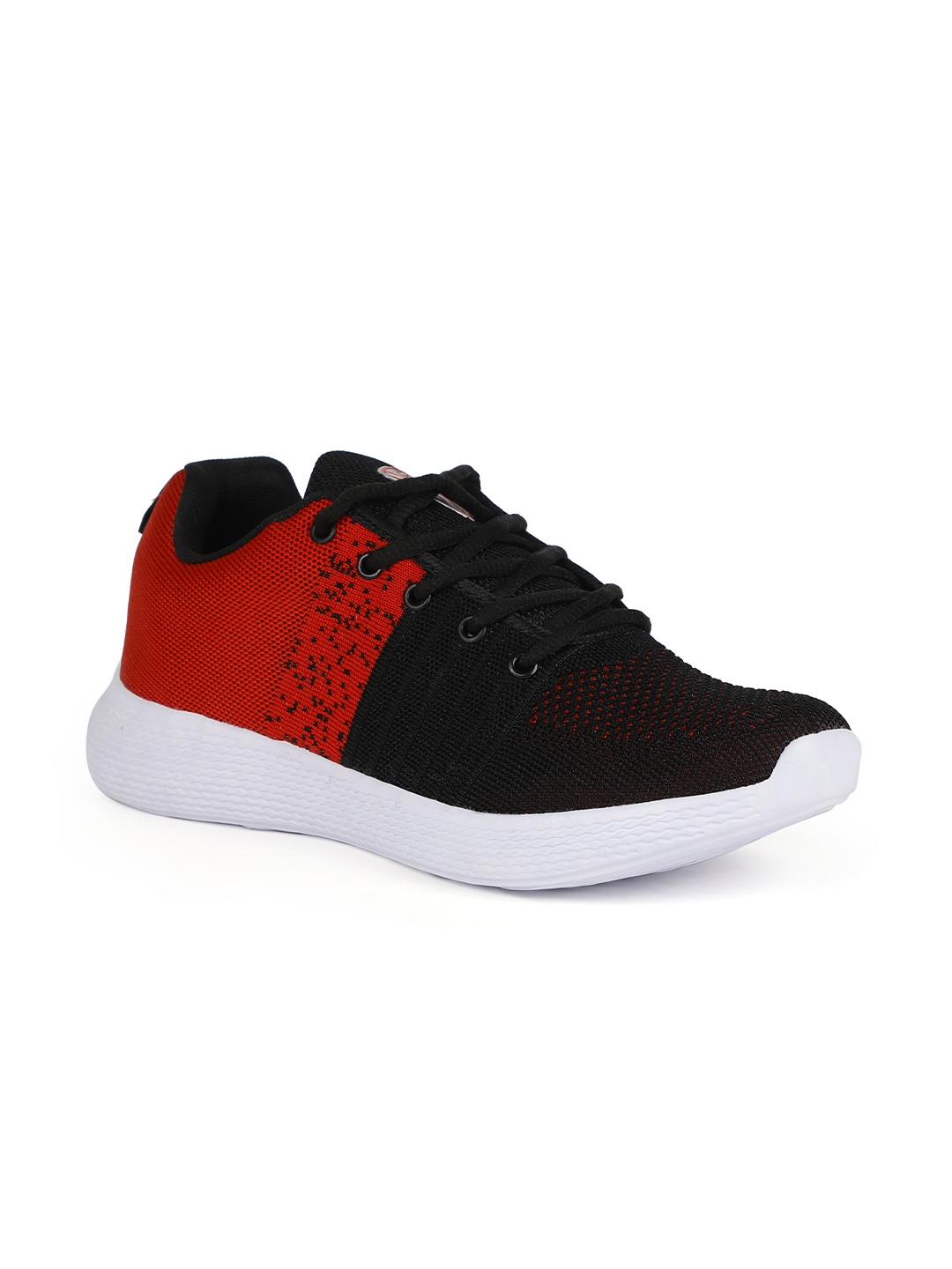 

Khadims Men Black & Red Colourblocked Sneakers