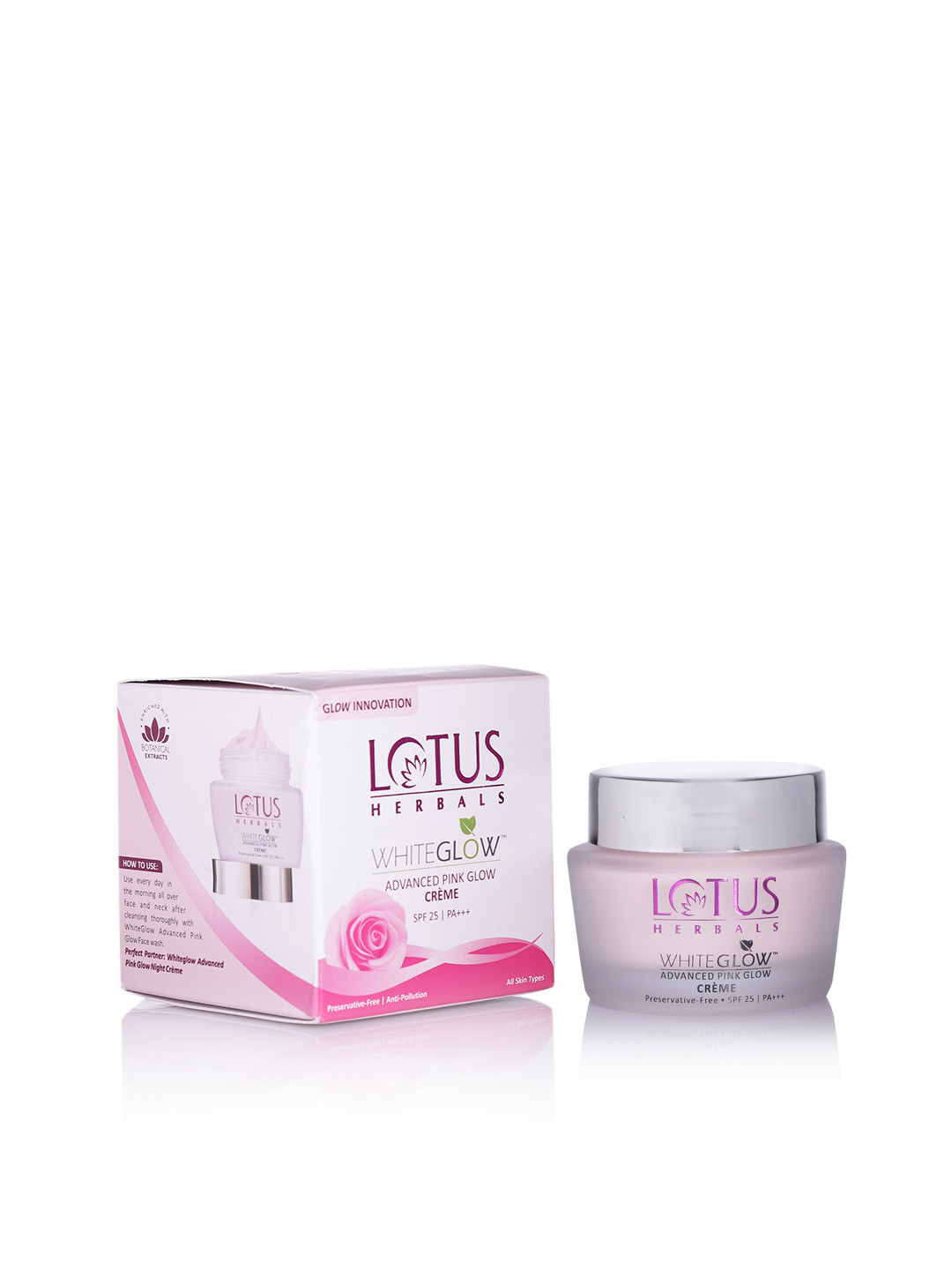

Lotus Herbals WhiteGlow Advanced SPF 25 Pa+++ Pink Glow Creme 50 g