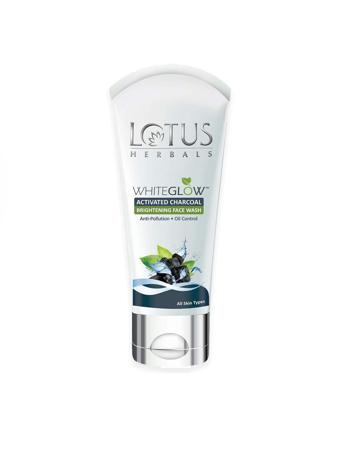 

Lotus Herbals Unisex White Glow Activated Charcoal Brightening Facewash 50 g, Transparent