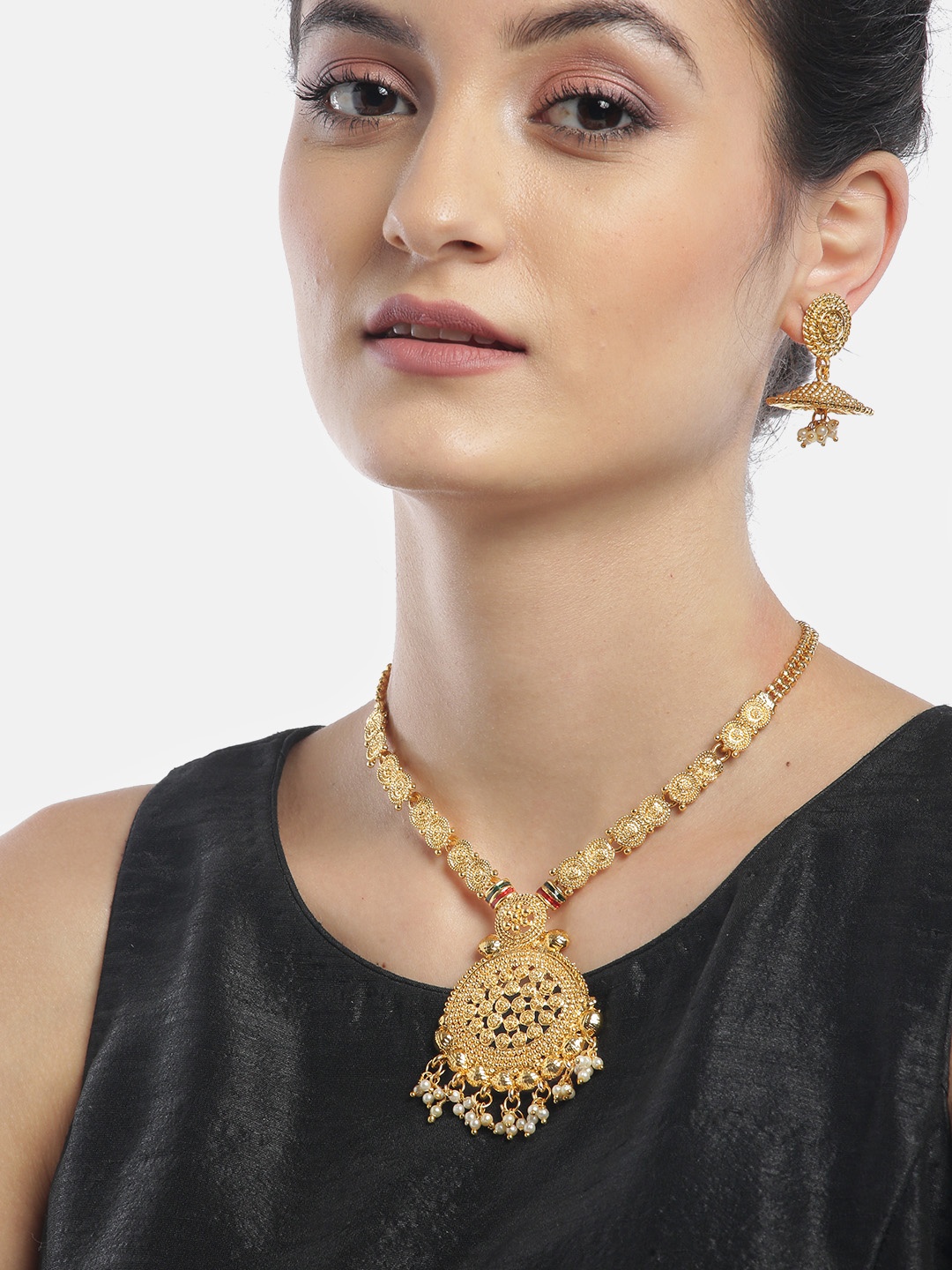 

YouBella Gold-Plated Beaded Jewellery Set