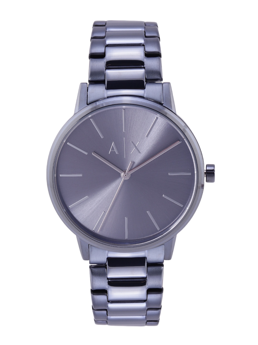 

Armani Exchange Men Charcoal Dial & Blue Bracelet Style Straps Analogue Watch AX2702