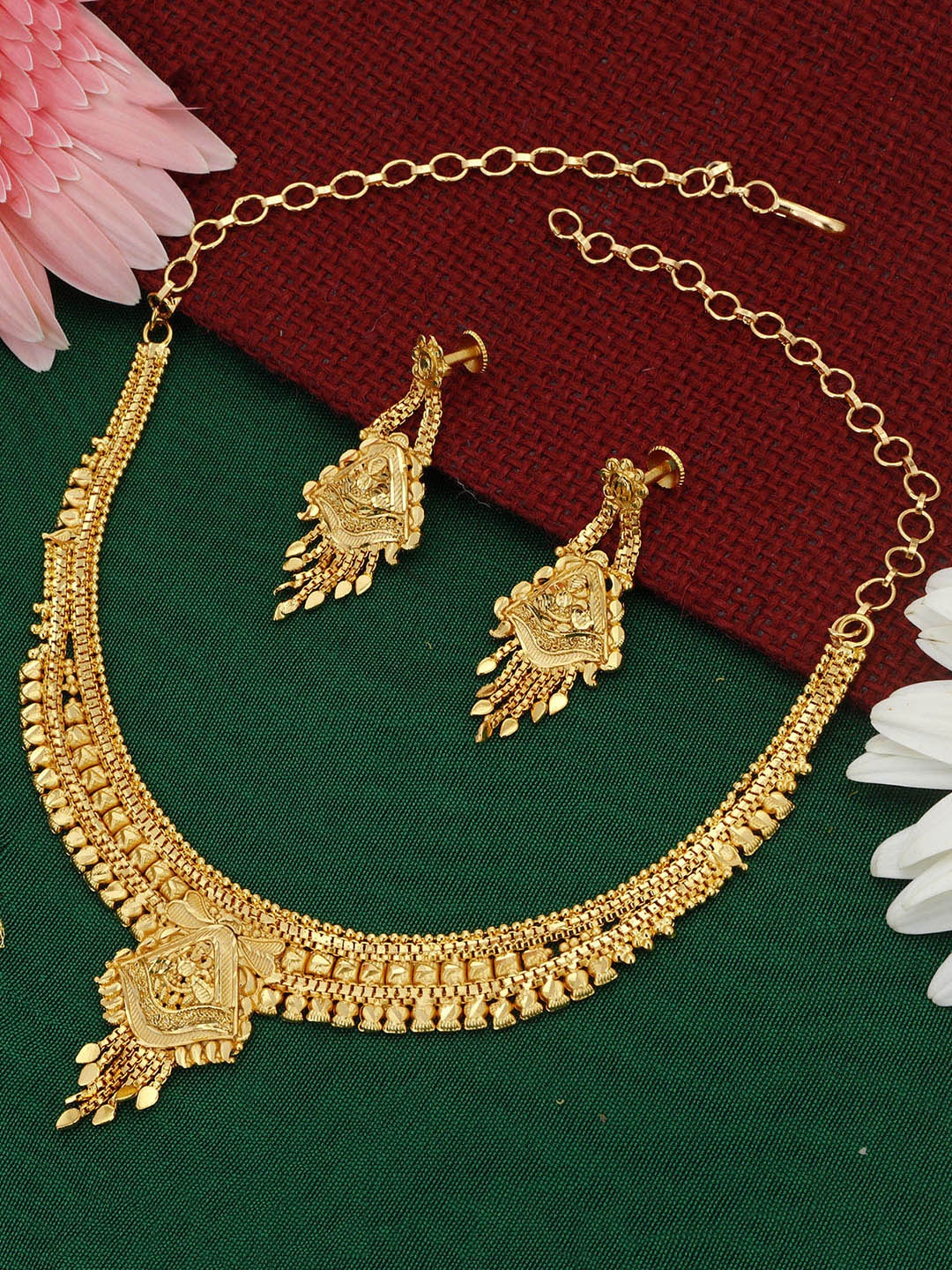 

Sukkhi 24K Gold-Plated Antique Wedding Jewellery Set