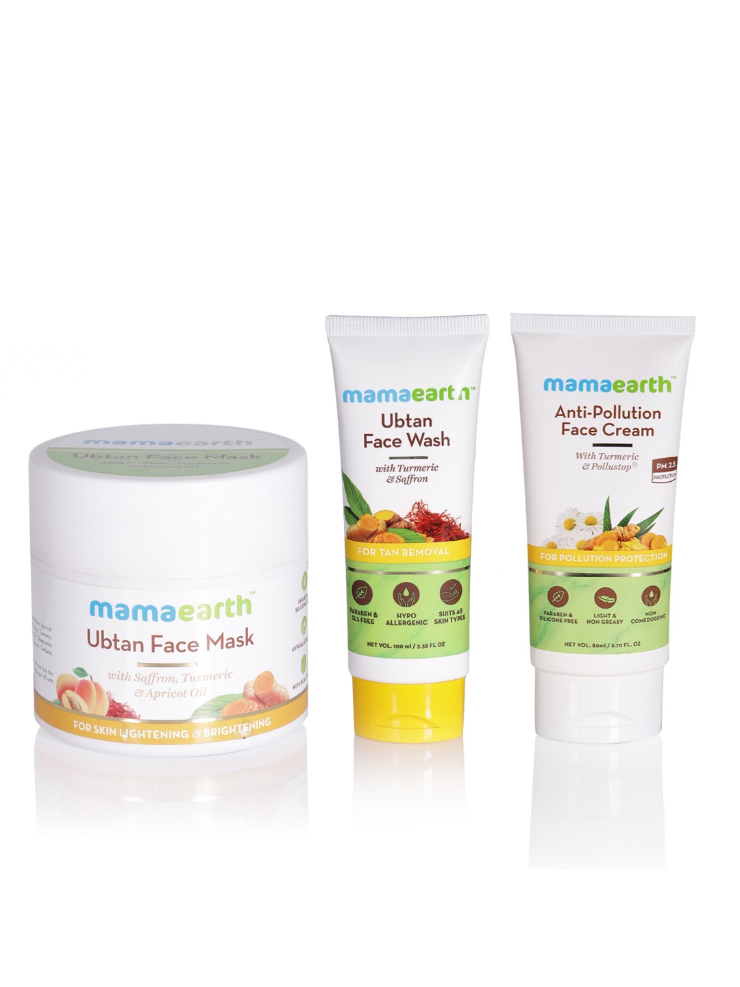 

Mamaearth Set of Face Mask Face Wash & Face Cream, White
