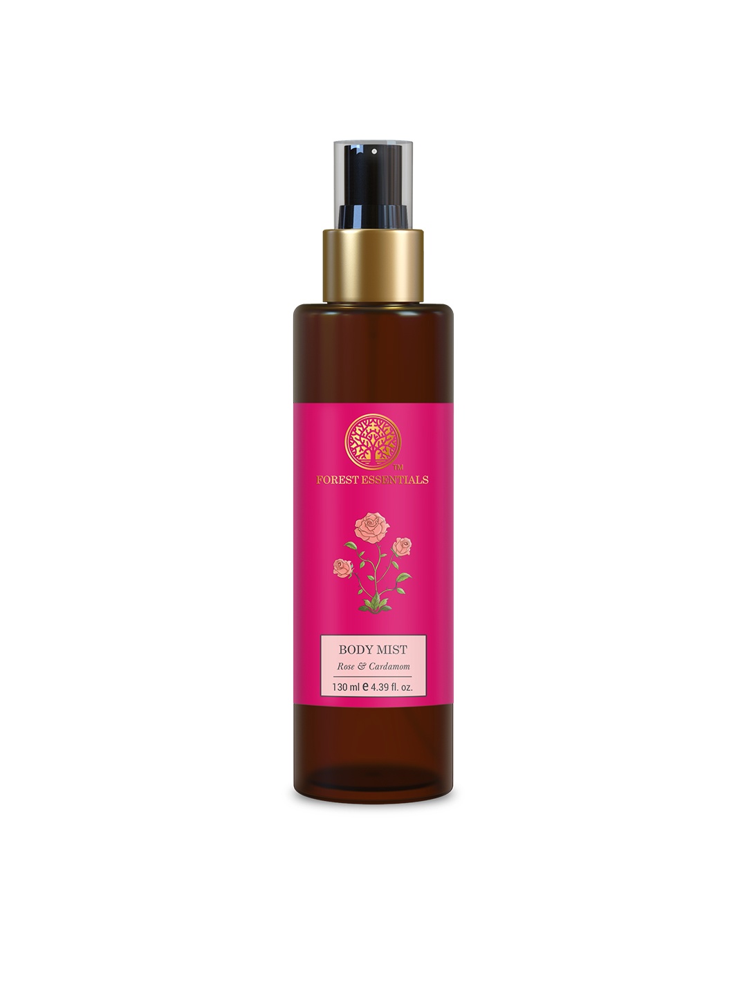 

Forest Essentials Hydrating Body Mist Rose & Cardamom with Floral Oriental Fragrance 130ml, Pink