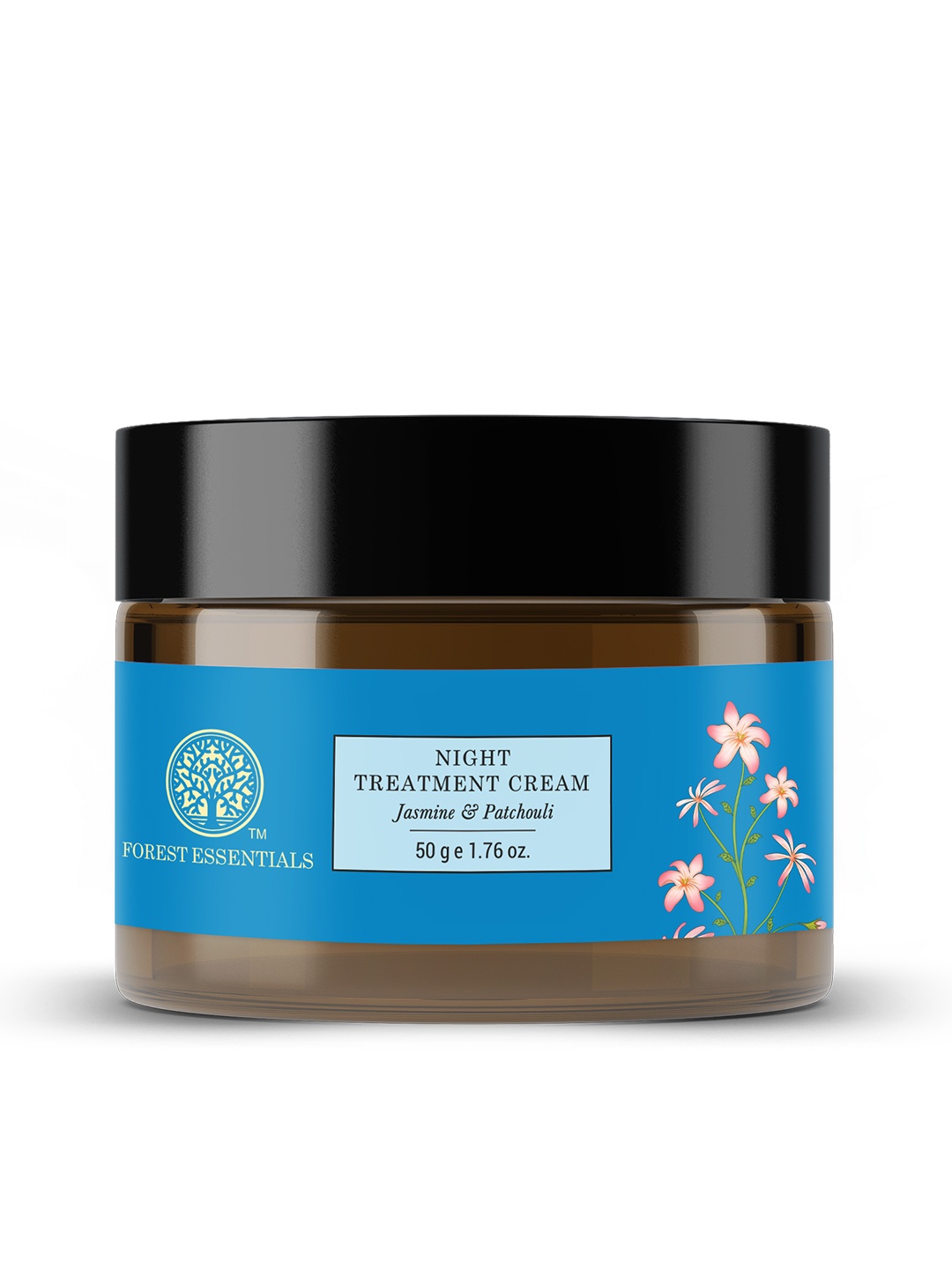 

Forest Essentials Night Treatment Cream Jasmine & Patchouli For Combination-Oily Skin 50g, Blue