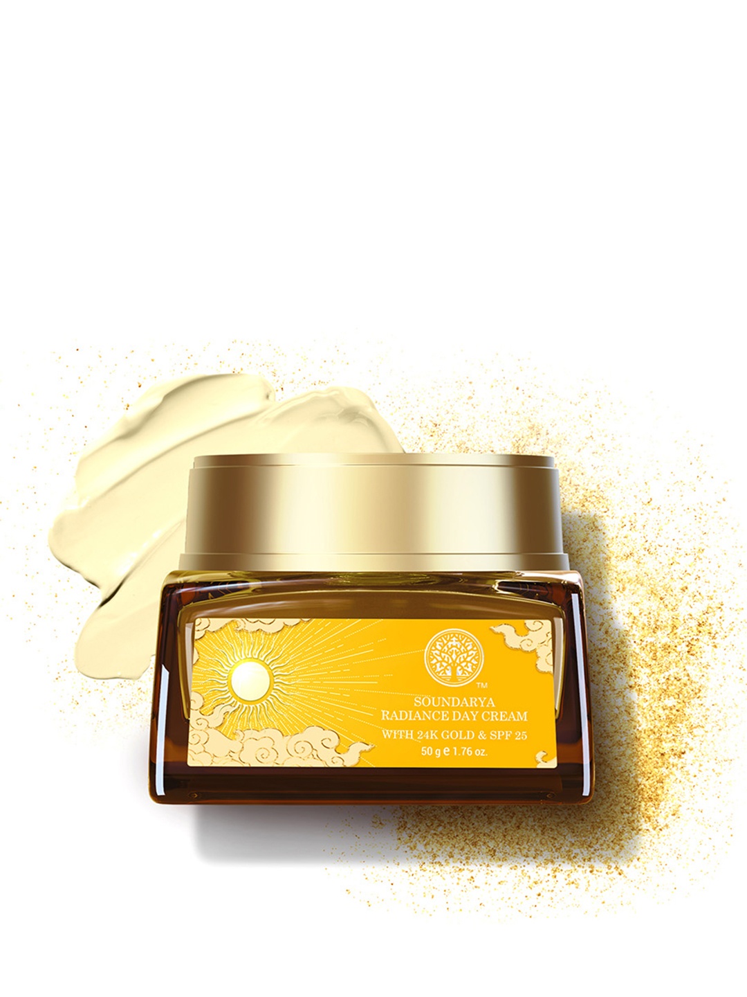 

Forest Essentials Soundarya Anti Aging Radiance Cream With 24K Gold & SPF25 - 50g, Maroon