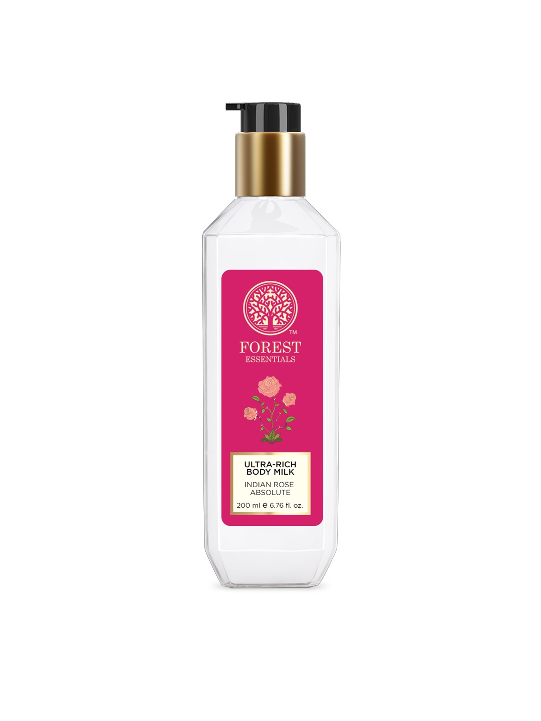 

Forest Essentials Ultra-Rich Body Milk - Indian Rose Absolute 200 ml, Pink