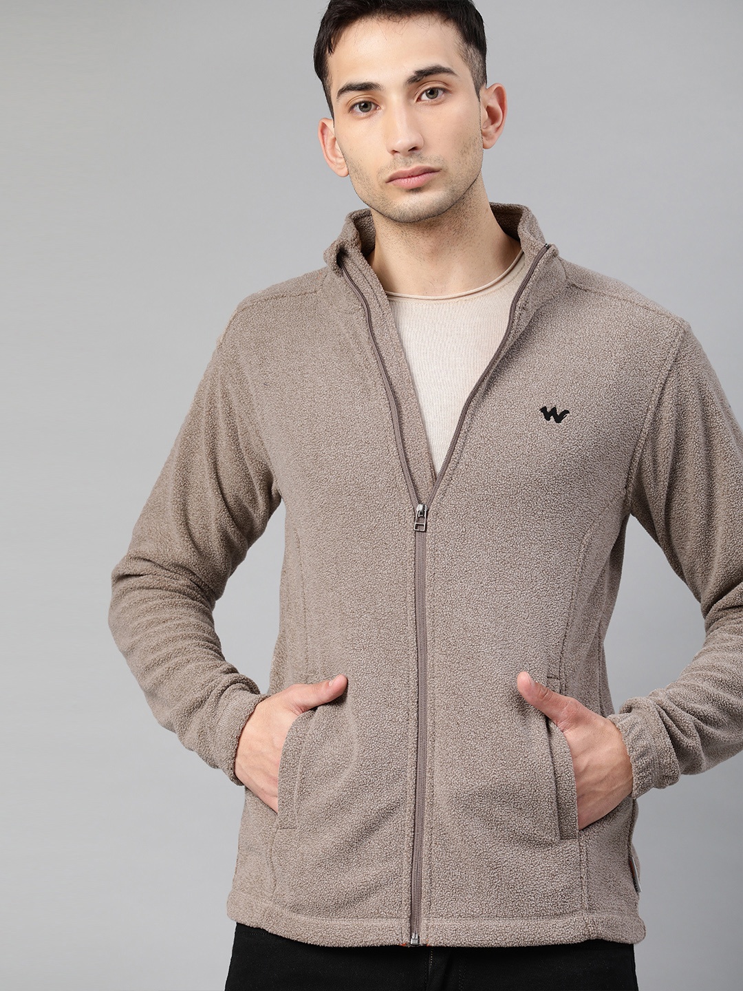

Wildcraft Men Beige Solid Sweatshirt