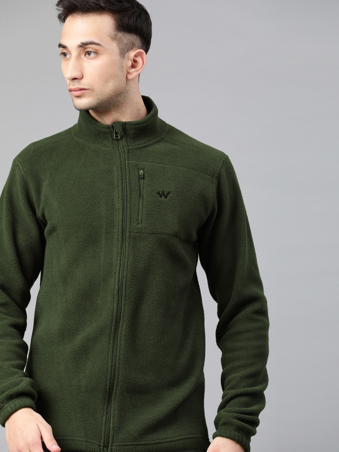 

Wildcraft Men Olive Green Solid Windcheater Sporty Jacket