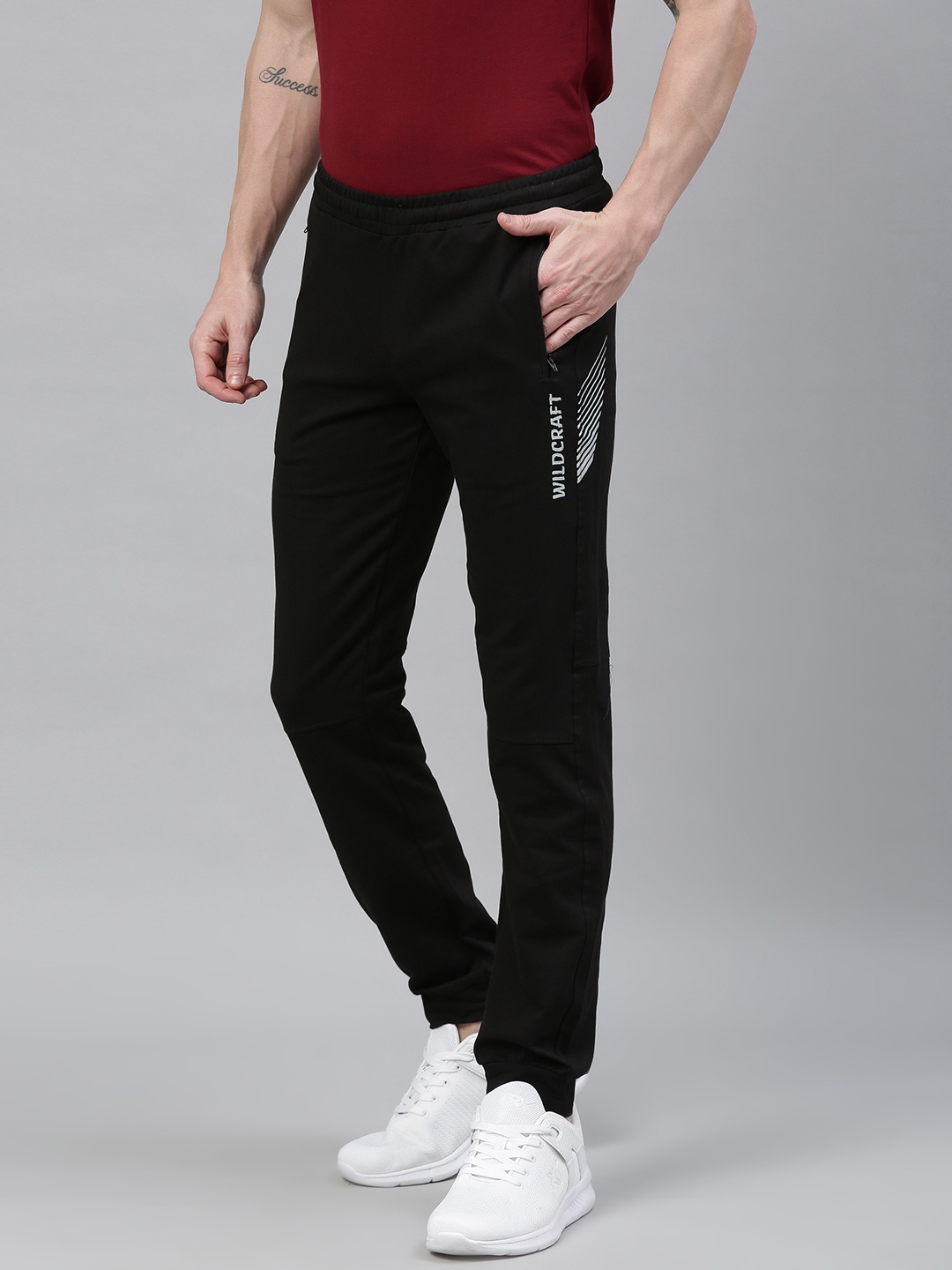 

Wildcraft Men Black Solid Joggers