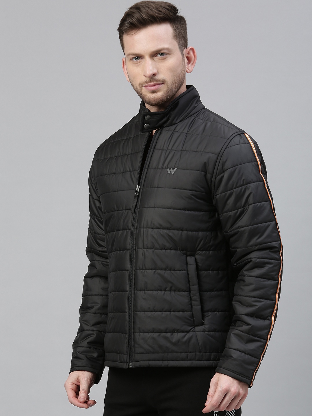 

Wildcraft Men Black Solid Windcheater Padded Jacket