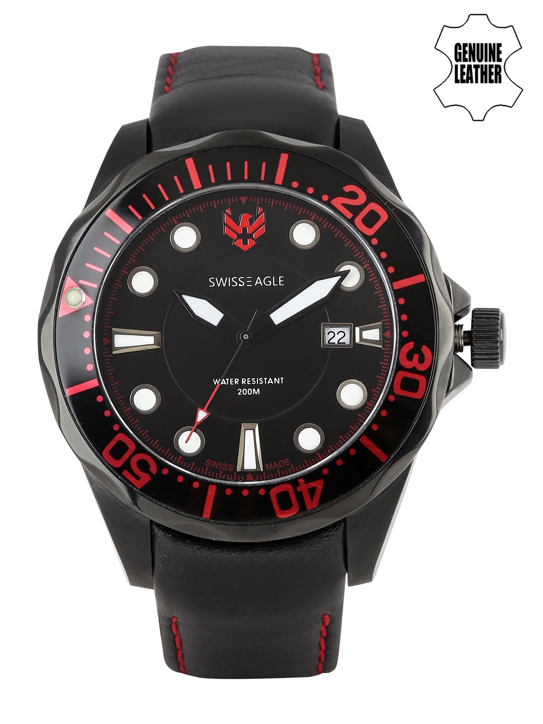 

Swiss Eagle Men Black Dial Watch SE-9018-02