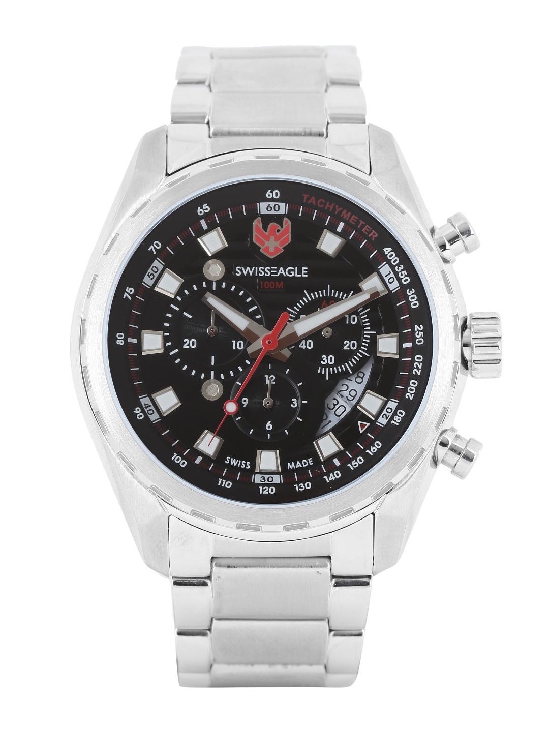 

Swiss Eagle Men Black Dial Chronograph Watch SE-9062-11