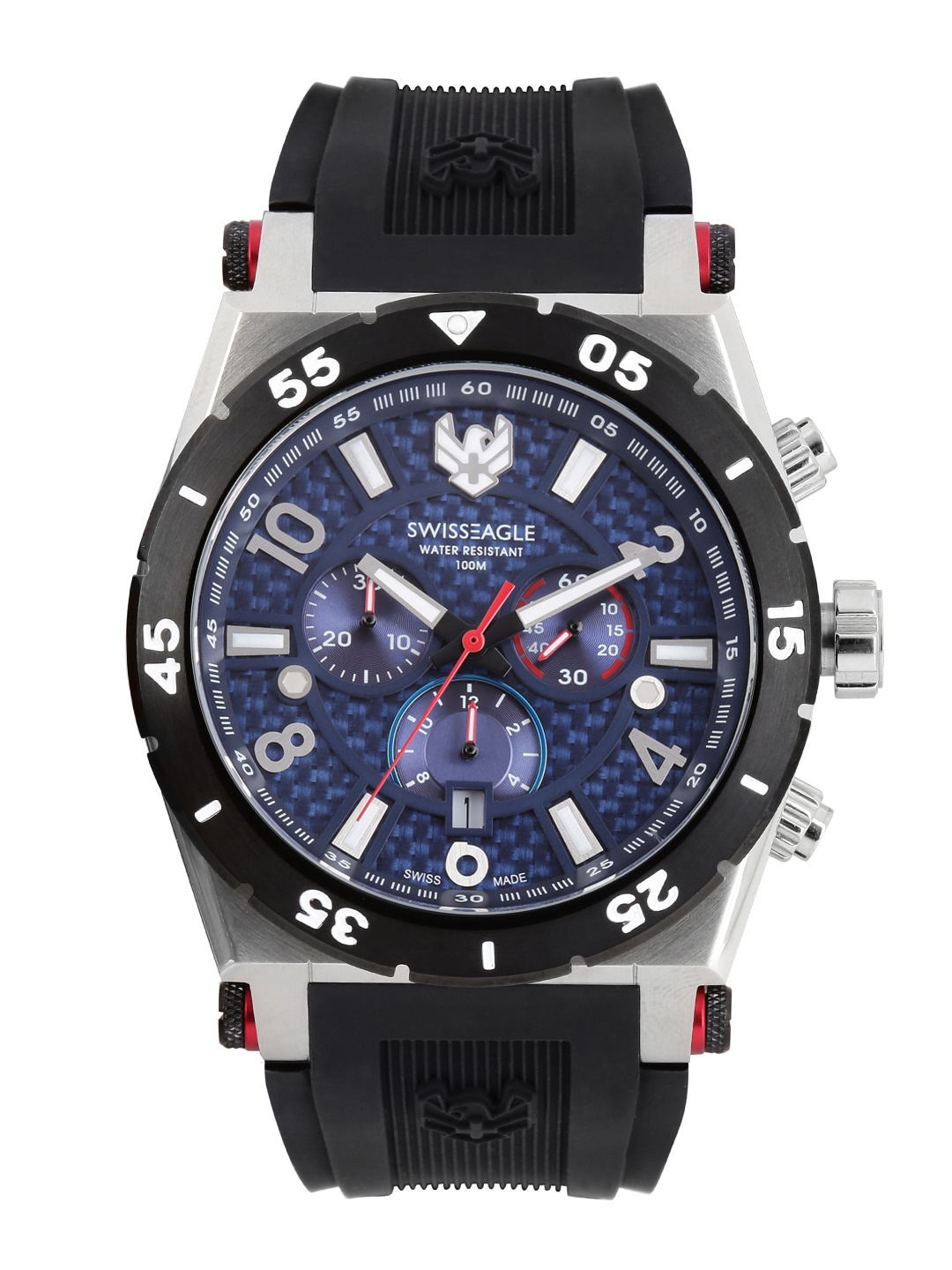 

Swiss Eagle Men Blue Dial Chronograph Watch SE-9076-03
