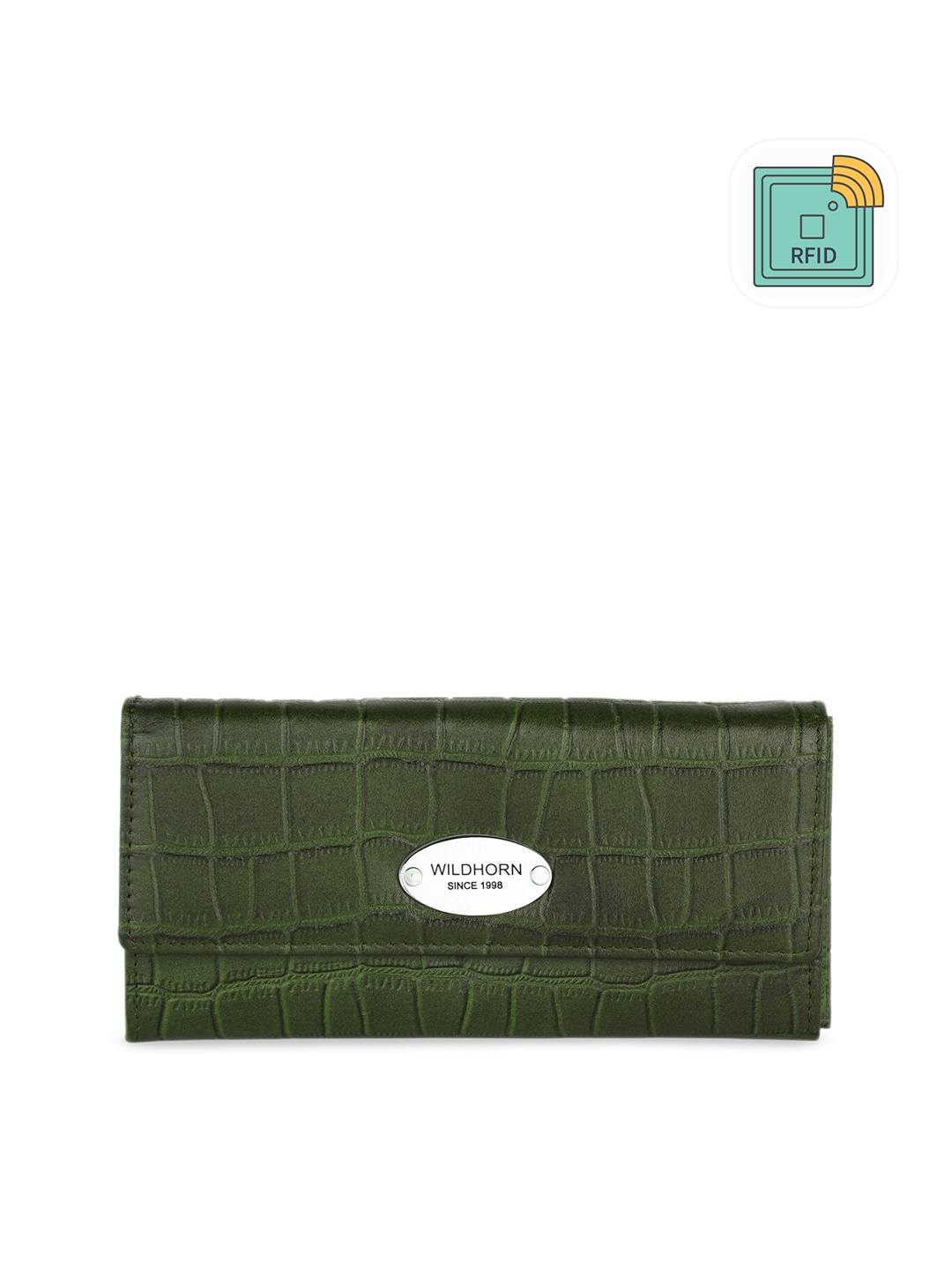 

WildHorn Women Green Textured Envelope