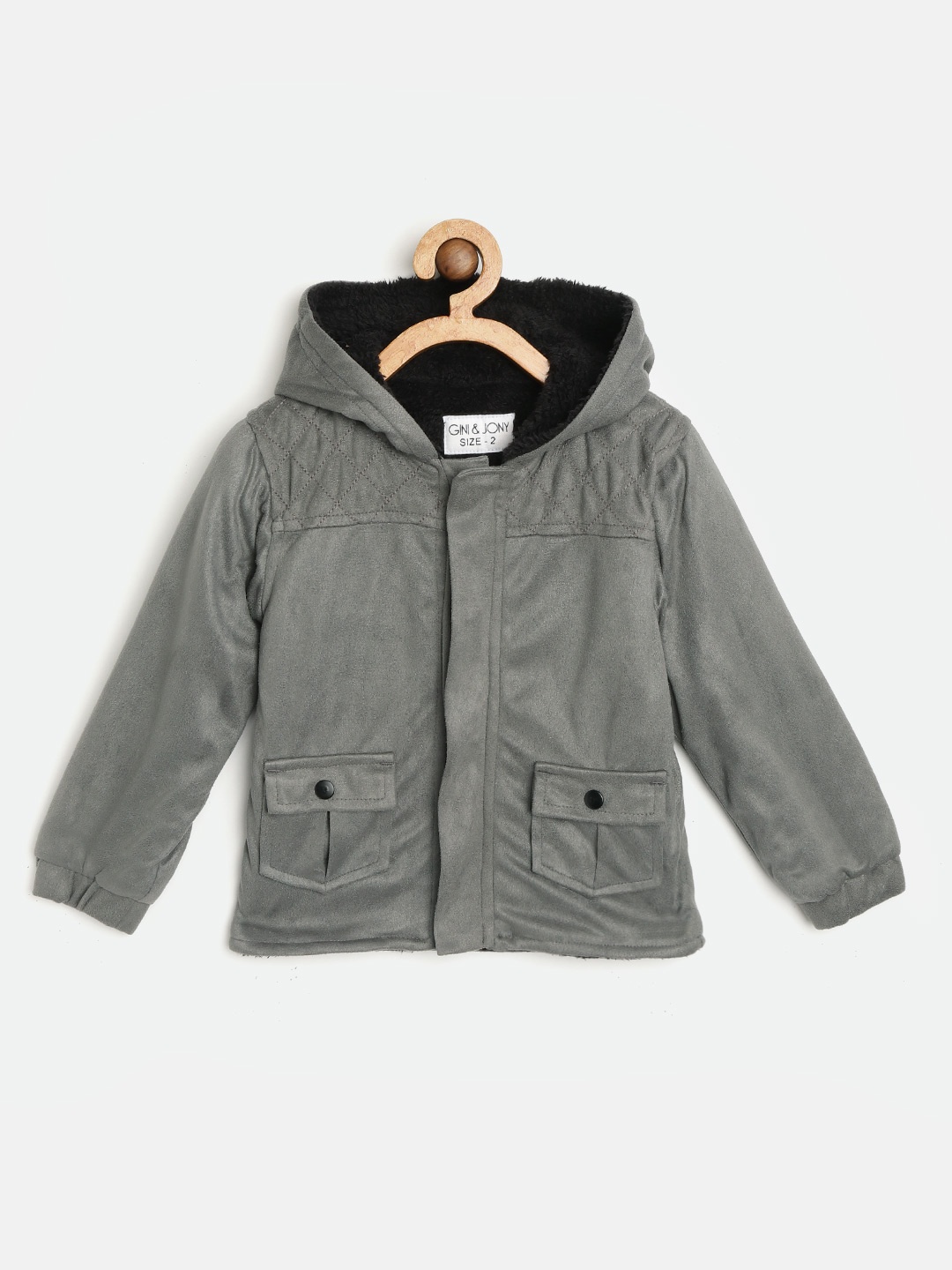 

Gini and Jony Boys Grey Solid Tailored Jacket