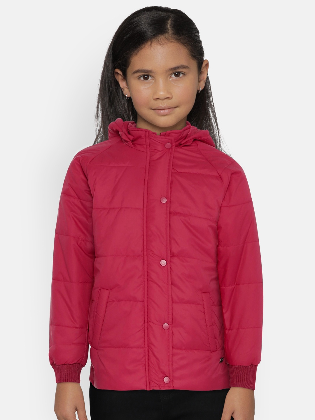 

Gini and Jony Girls Red Solid Padded Jacket