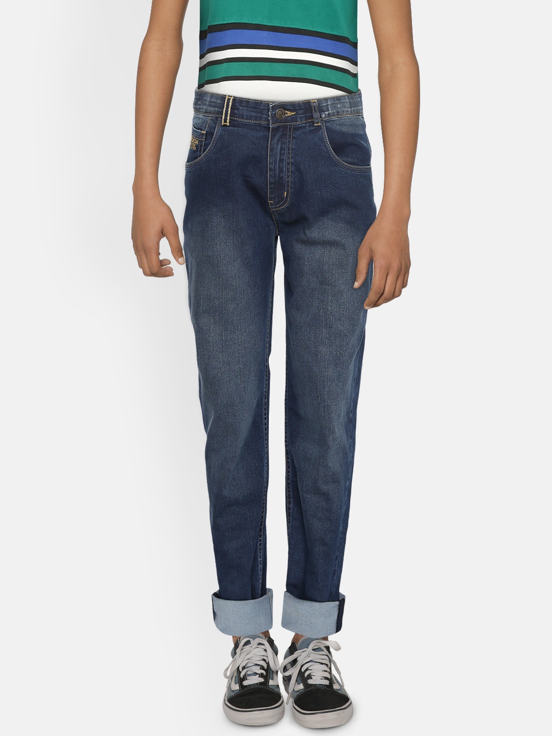 

Gini and Jony Boys Navy Blue Regular Fit Mid-Rise Clean Look Jeans