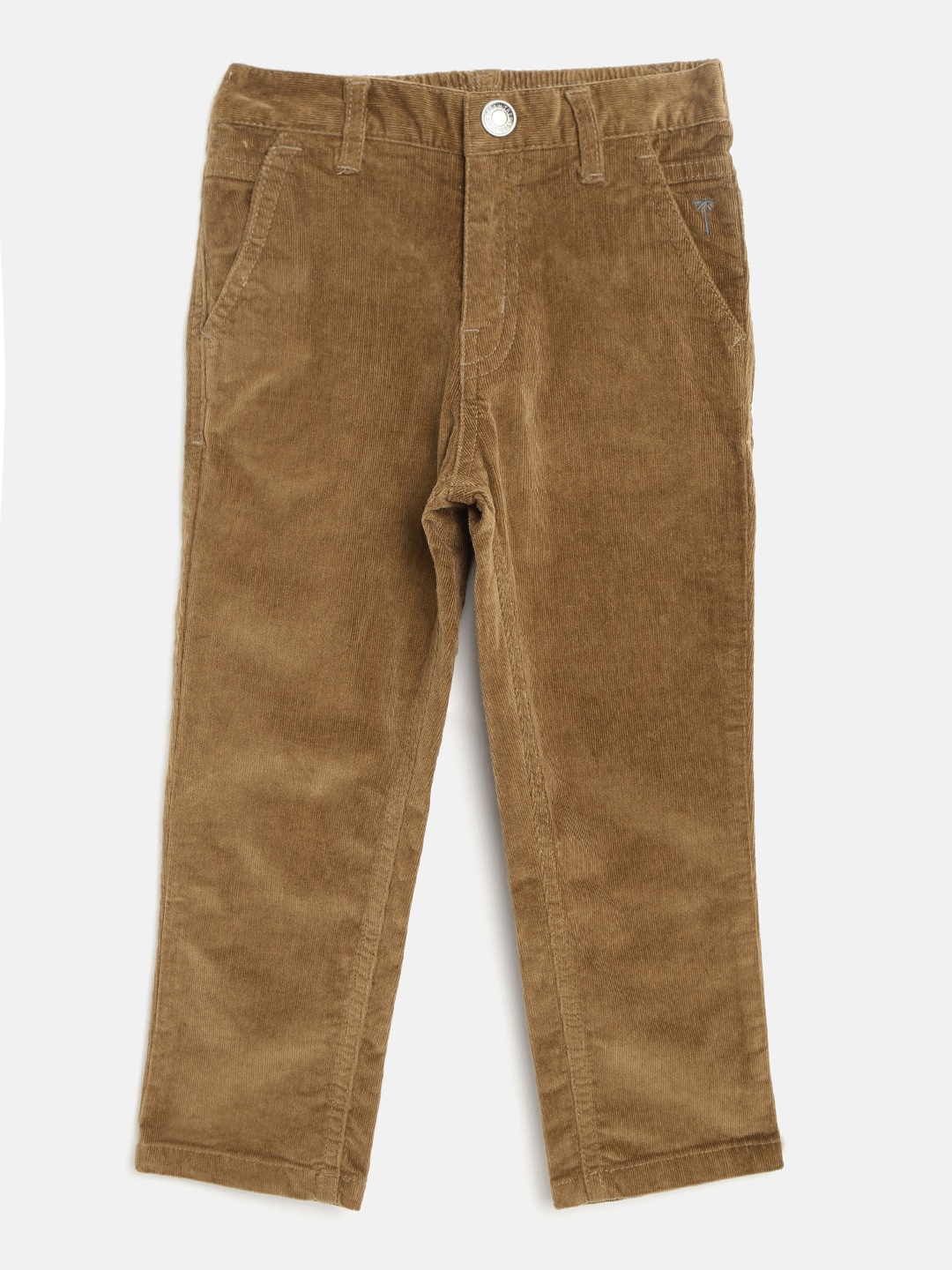 

Palm Tree Boys Khaki Solid Corduroy Trousers