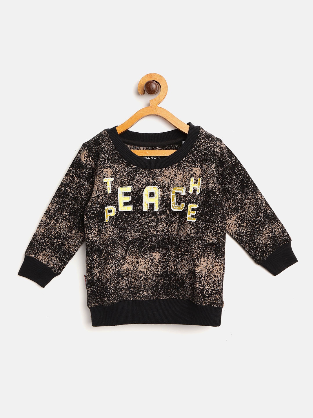 

Gini and Jony Boys Black & Beige Printed Sweatshirt