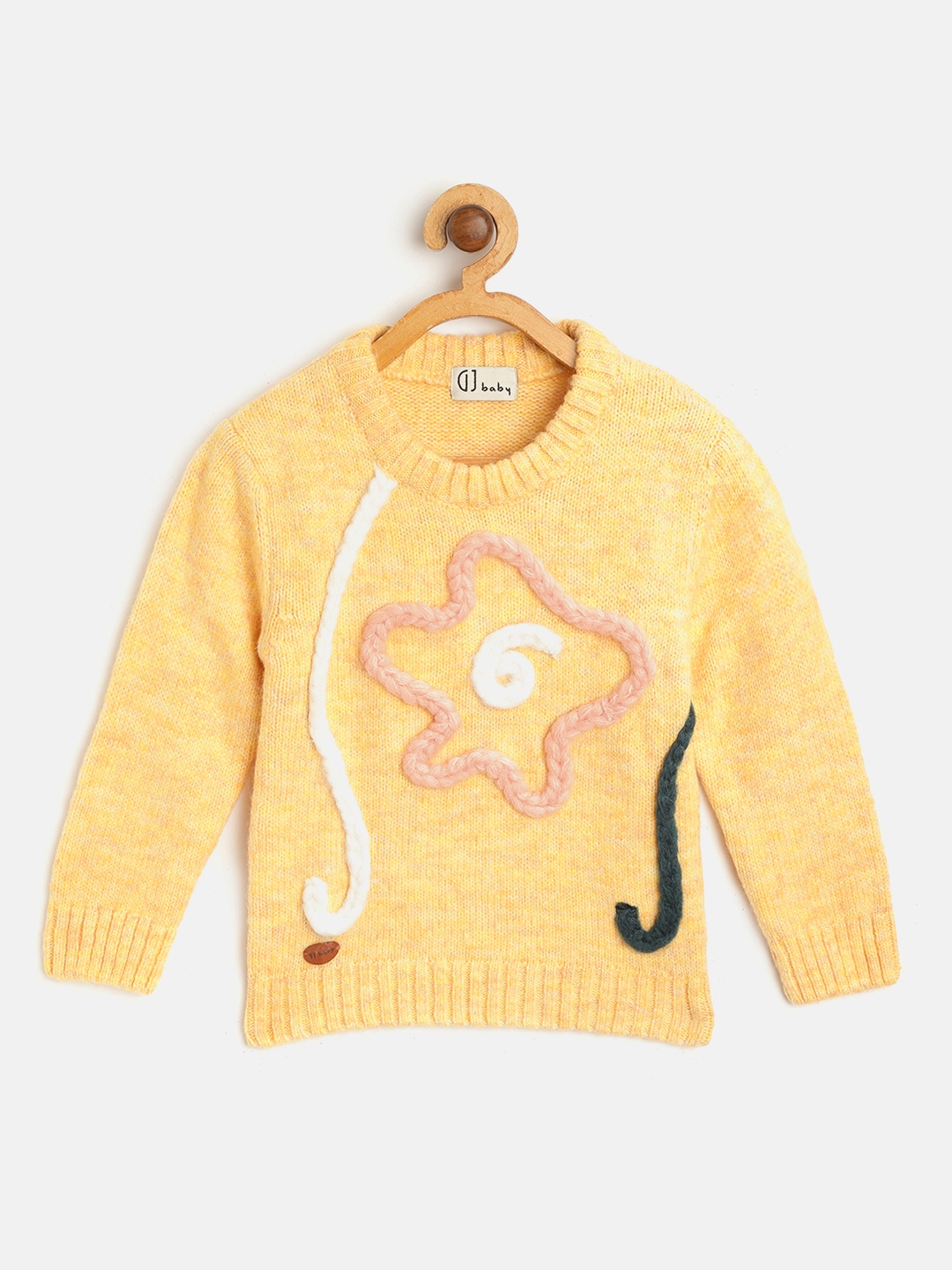 

Gini and Jony Girls Yellow Applique Pullover