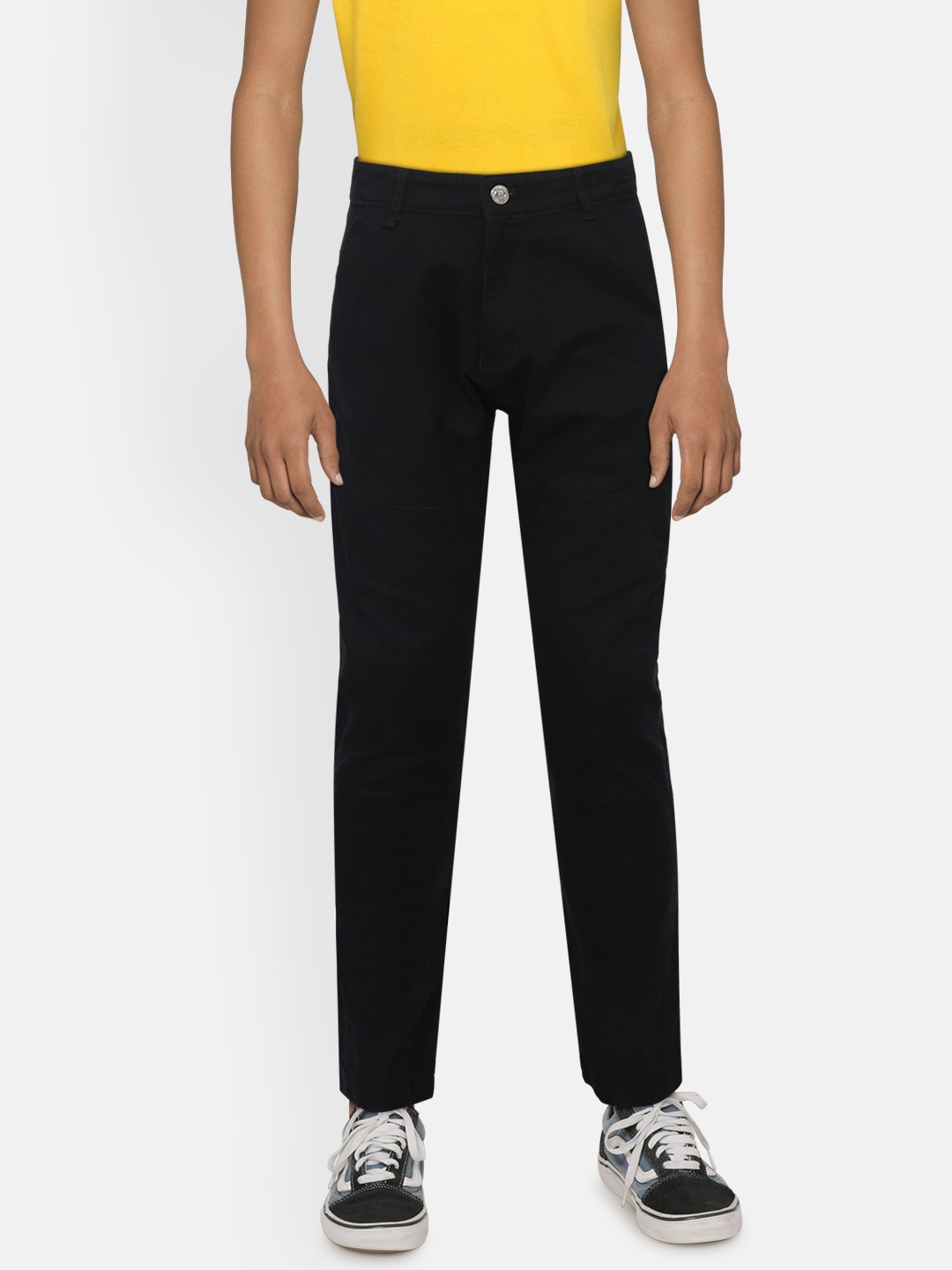 

Gini And Jony Boys Black Solid Cargos