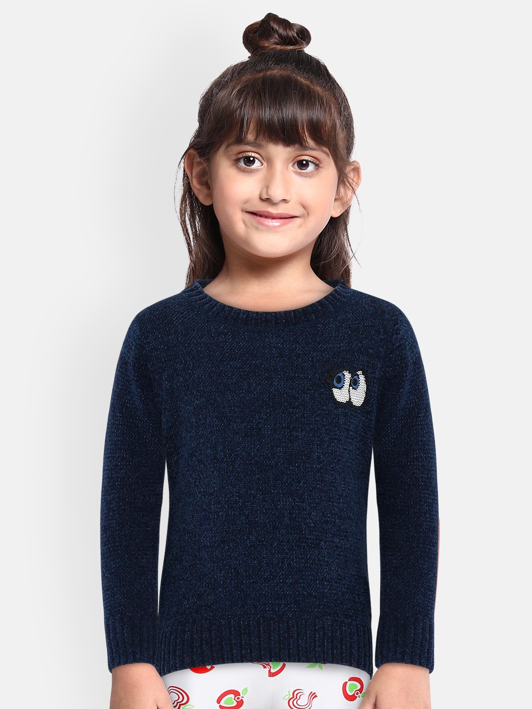 

Gini and Jony Girls Navy Blue Sequinned Pullover Sweater