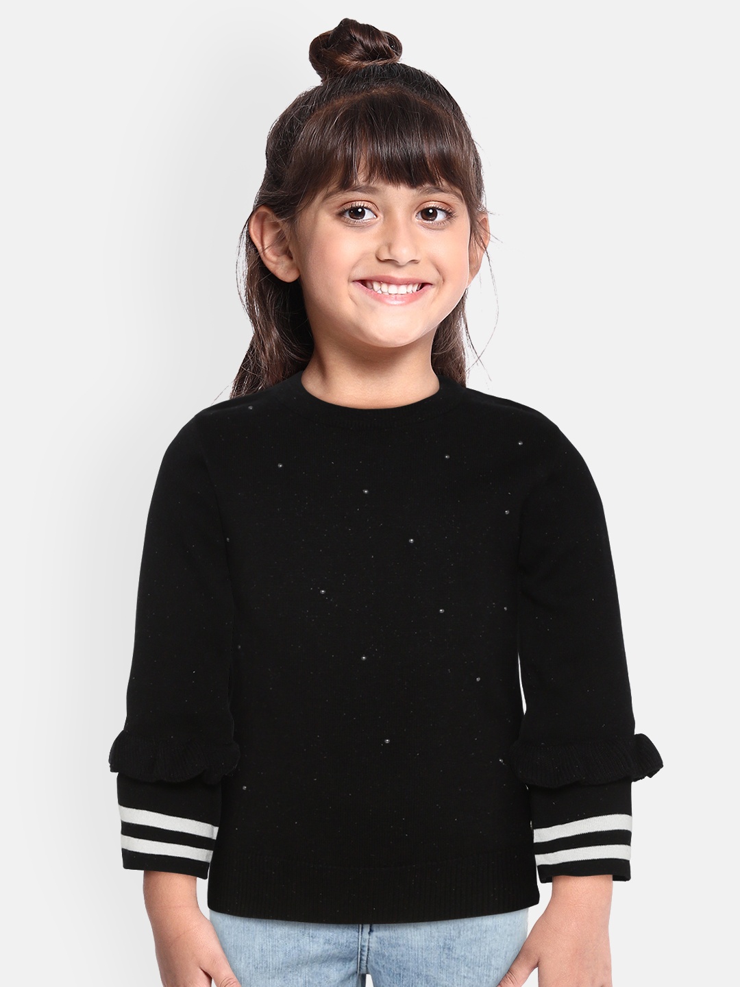 

Gini and Jony Girls Black Studded Pullover