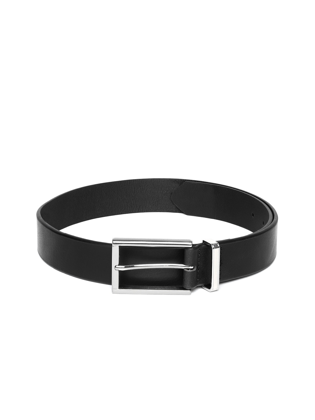 

Marks & Spencer Men Black Leather Solid Belt