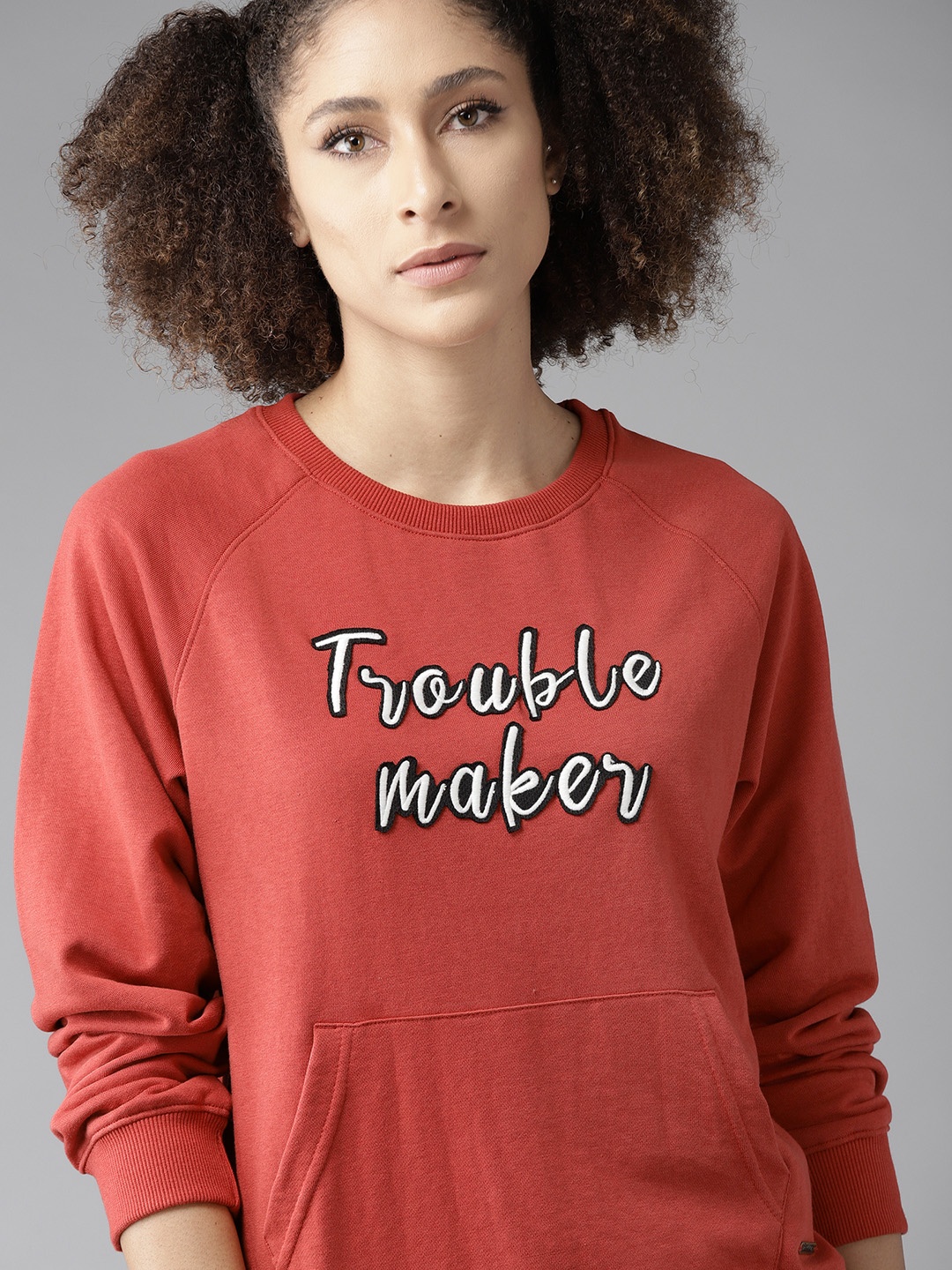 

Roadster Women Rust Red Sweatshirt