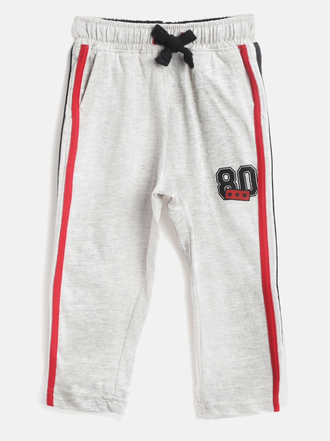 

Gini & Jony Boys Grey Melange Solid Track Pants