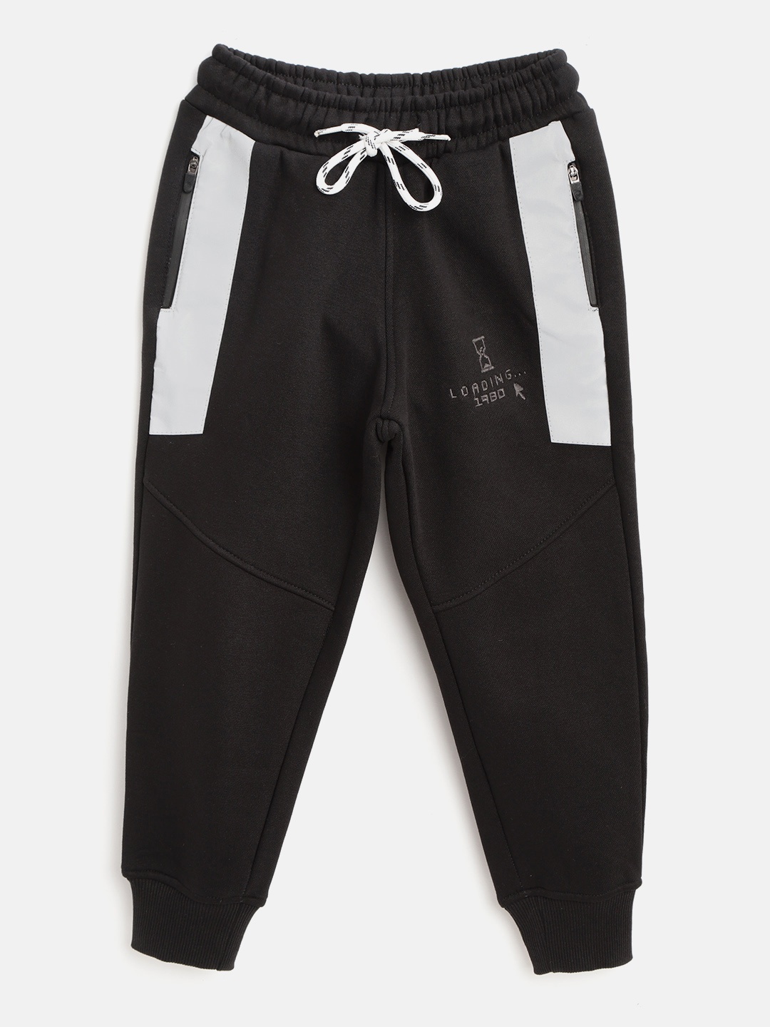 

Gini and Jony Boys Black & Grey Colourblocked Detail Joggers
