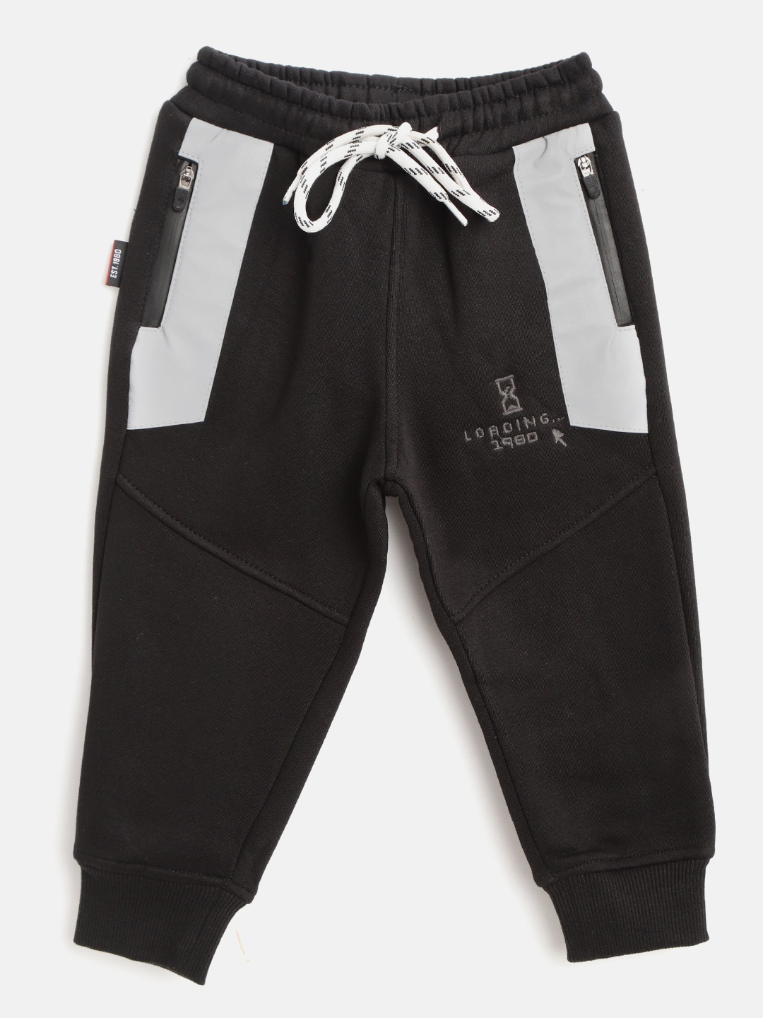 

Gini and Jony Boys Black & Grey Colourblocked Detail Joggers