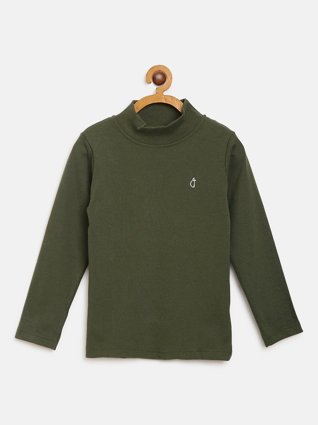 

Gini and Jony Girls Olive Green Solid Top