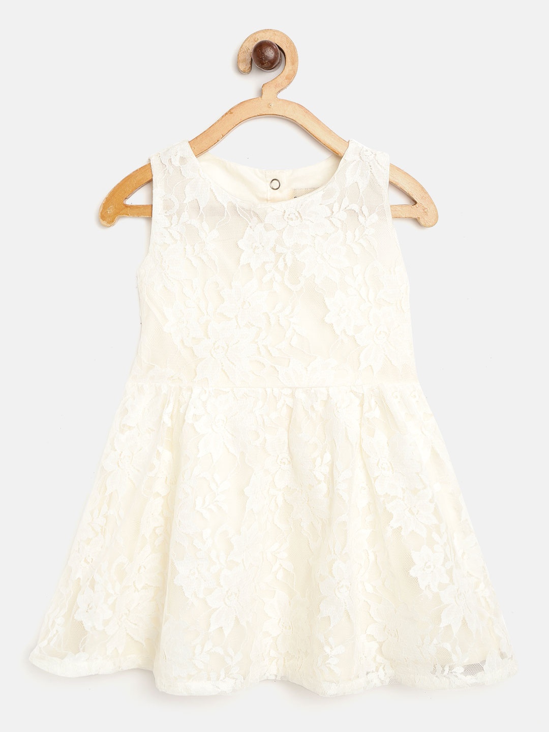 

Gini and Jony Girls Off-White Lace Fit & Flare Dress