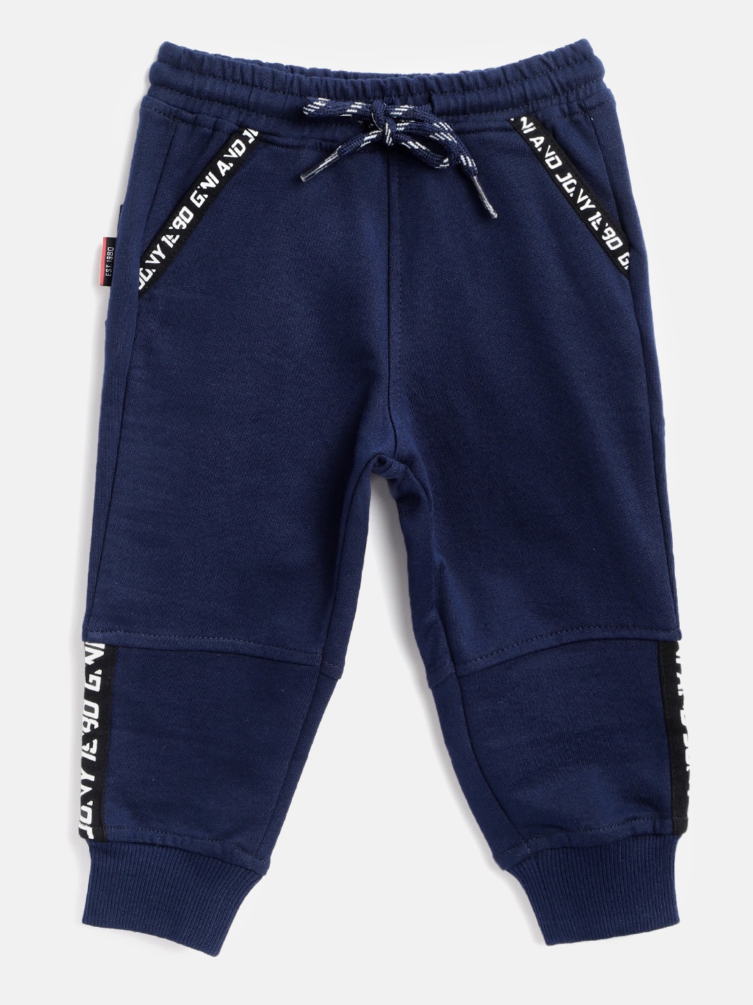

Gini & Jony Boys Navy Blue Solid Joggers