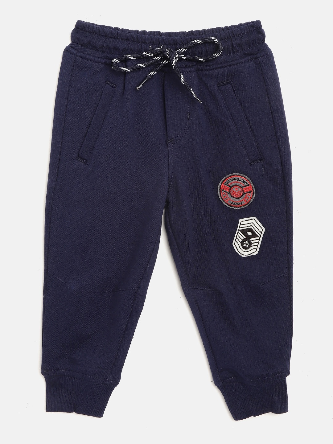 

Gini and Jony Boys Navy Solid Joggers, Navy blue