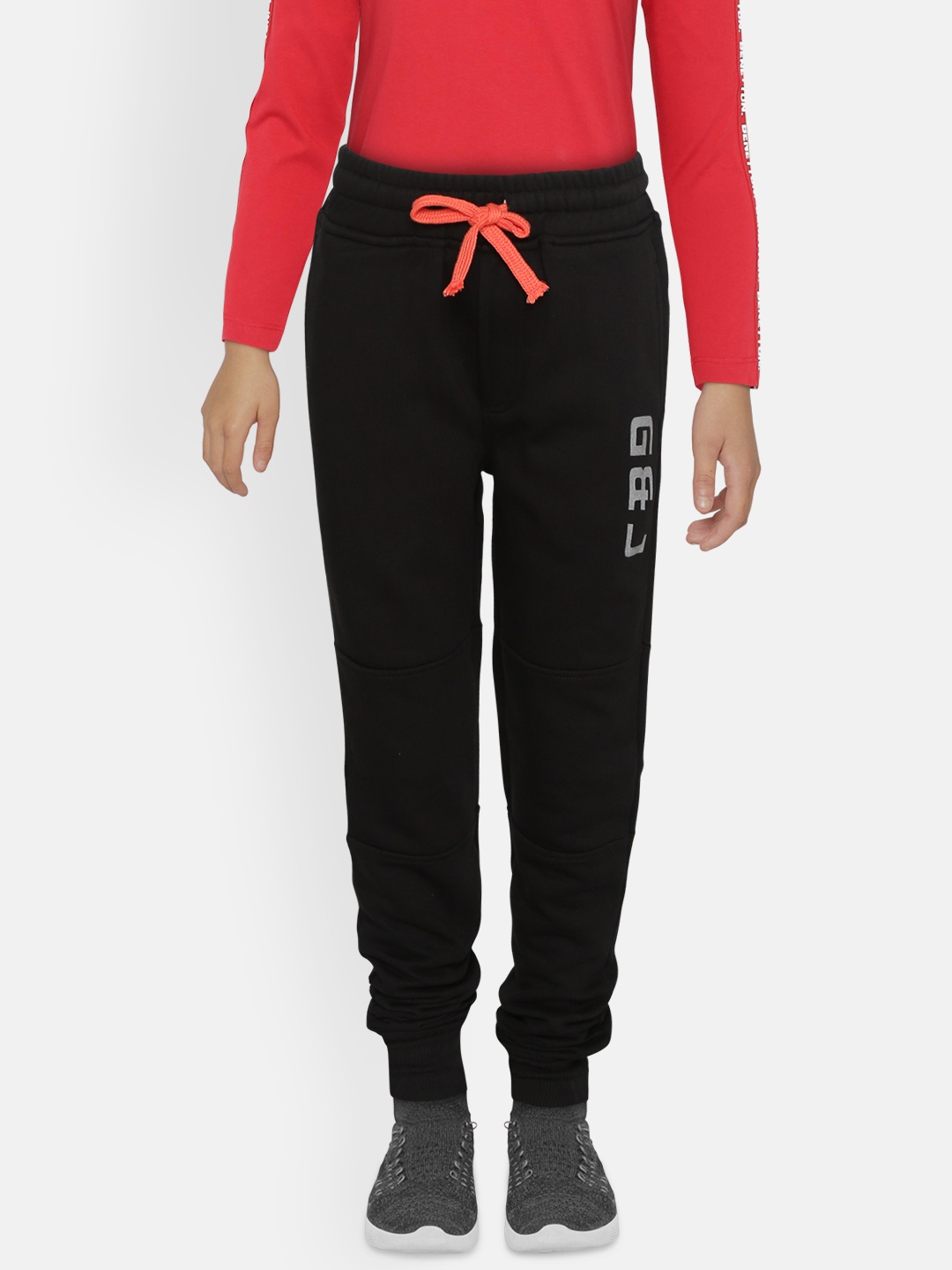 

Gini and Jony Boys Black Solid Joggers