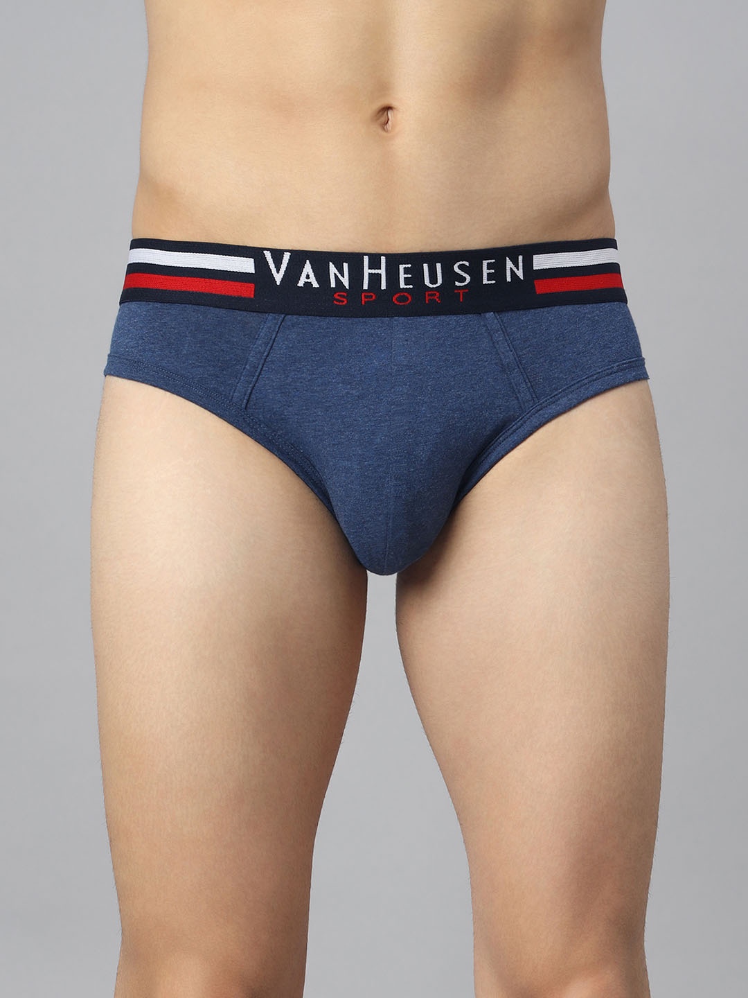 

Van Heusen Men Plush Back Ultra Soft Briefs 70005, Navy blue