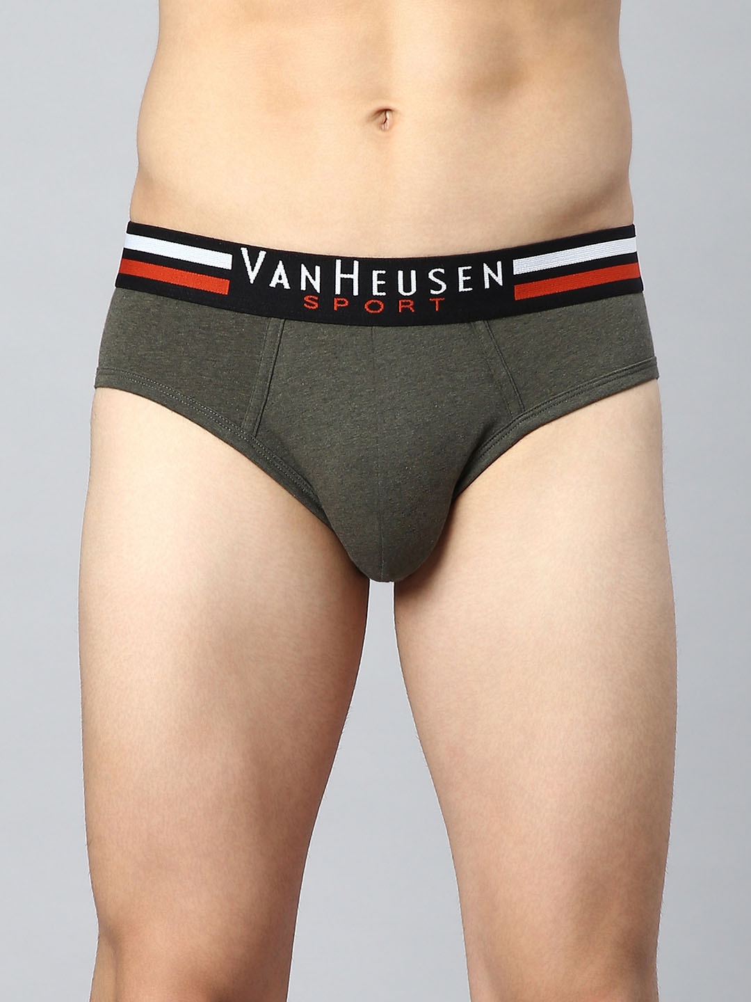 

Van Heusen Men Plush Back Label Free Briefs, Green