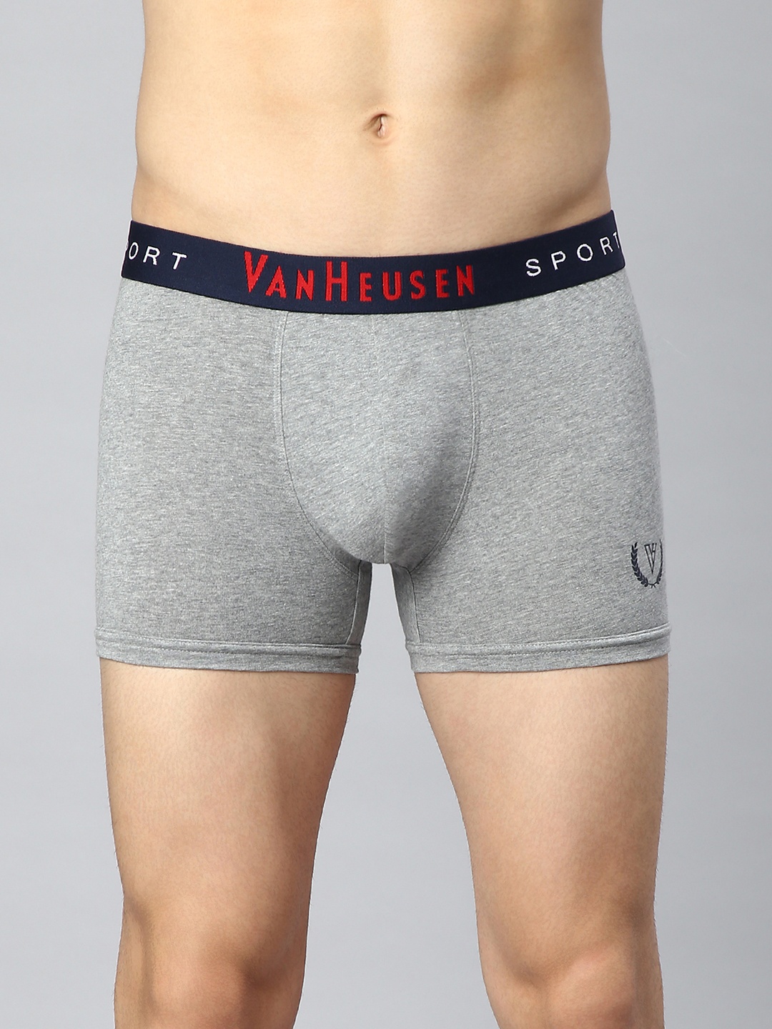 

Van Heusen Sport Men Plush Back Elasticized Double Layer Gusset Trunk IHETR1VSGM70008, Grey