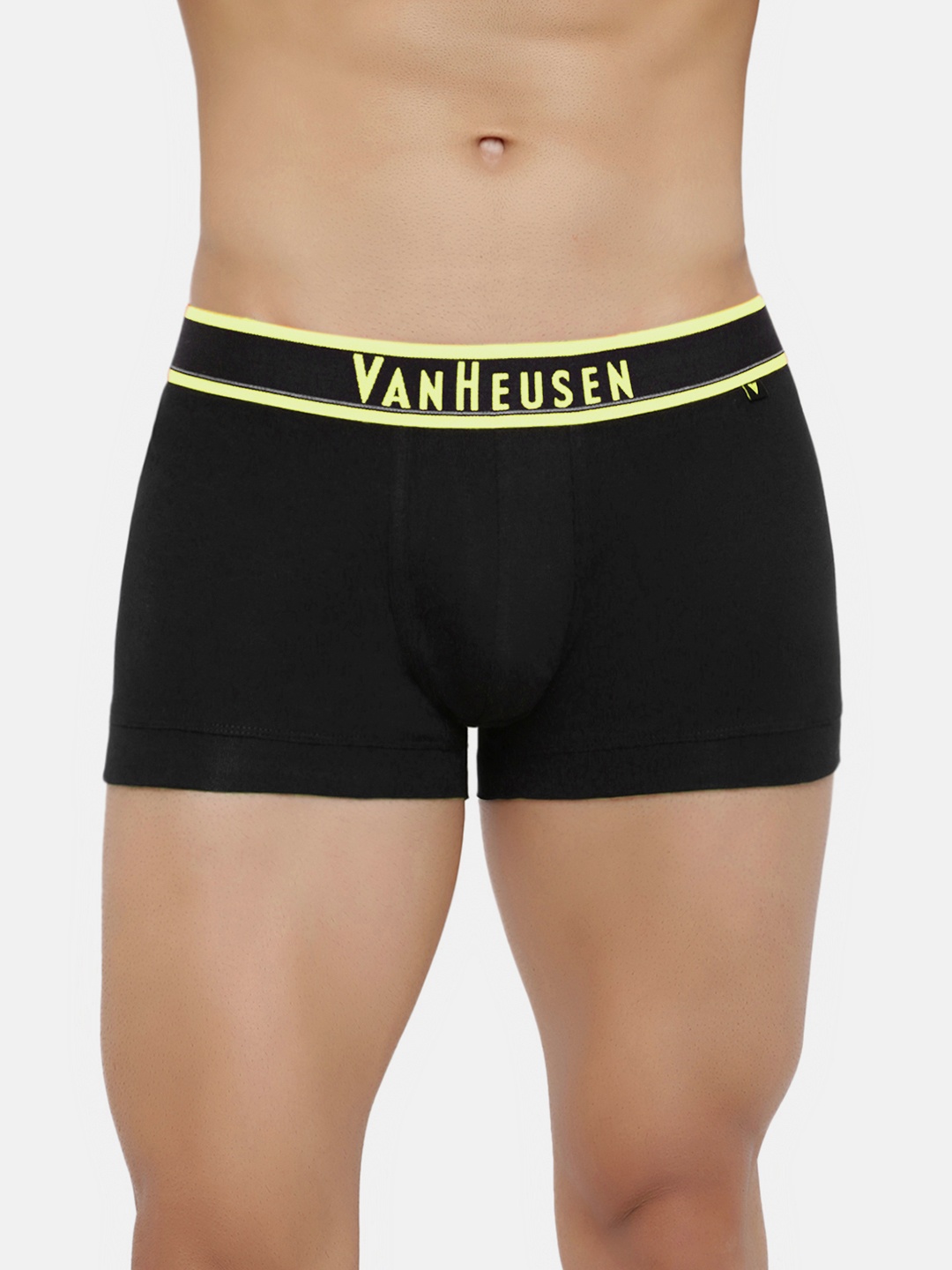 

Van Heusen Men Black Solid Neon Elasticized Waistband Ultra Soft Trunks IHETR1CBKY10063