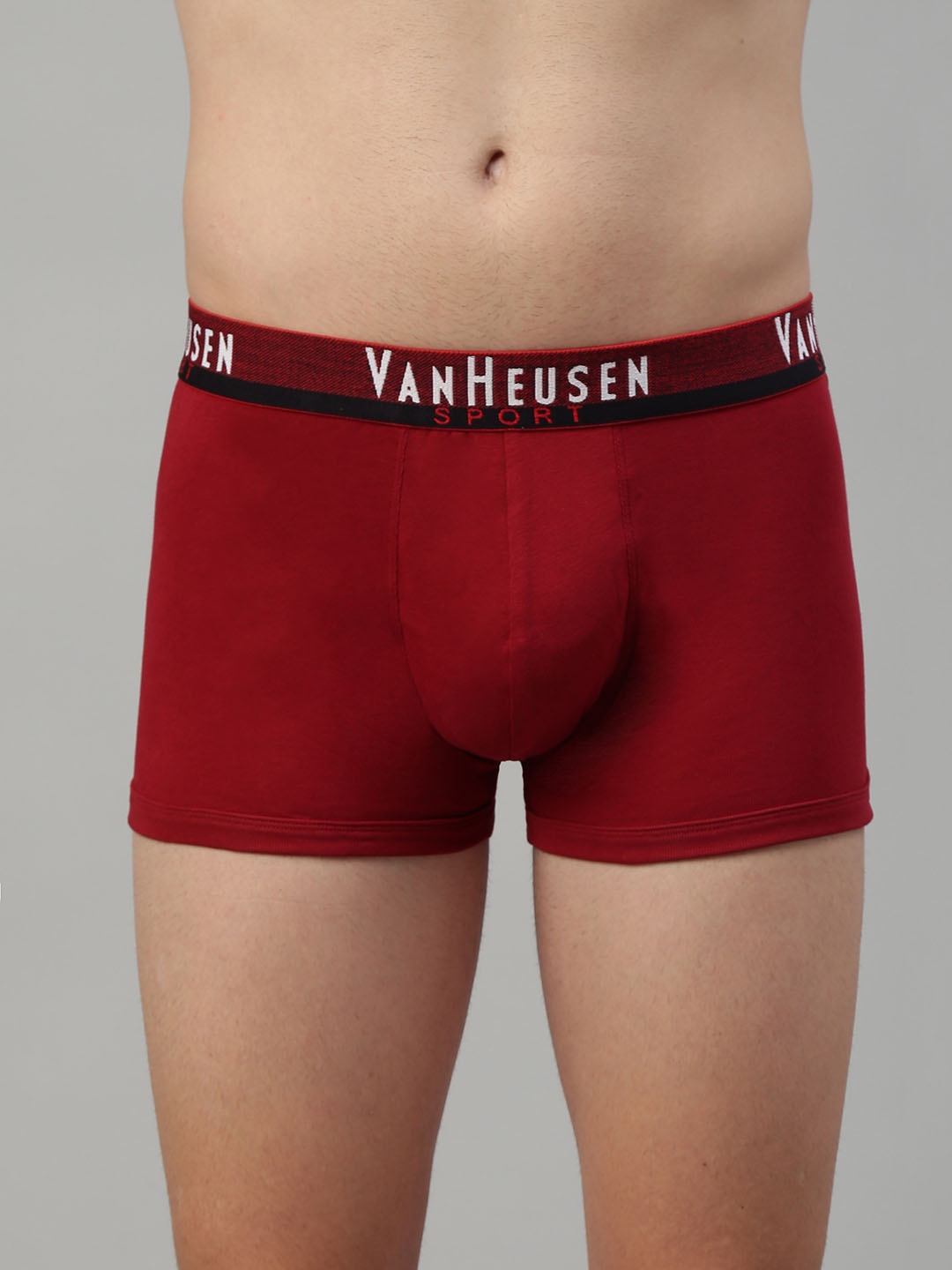 

Van Heusen Men Plush Back Elasticized Waistband Double Layer Gusset Trunks IHETR1VSDR70002, Red
