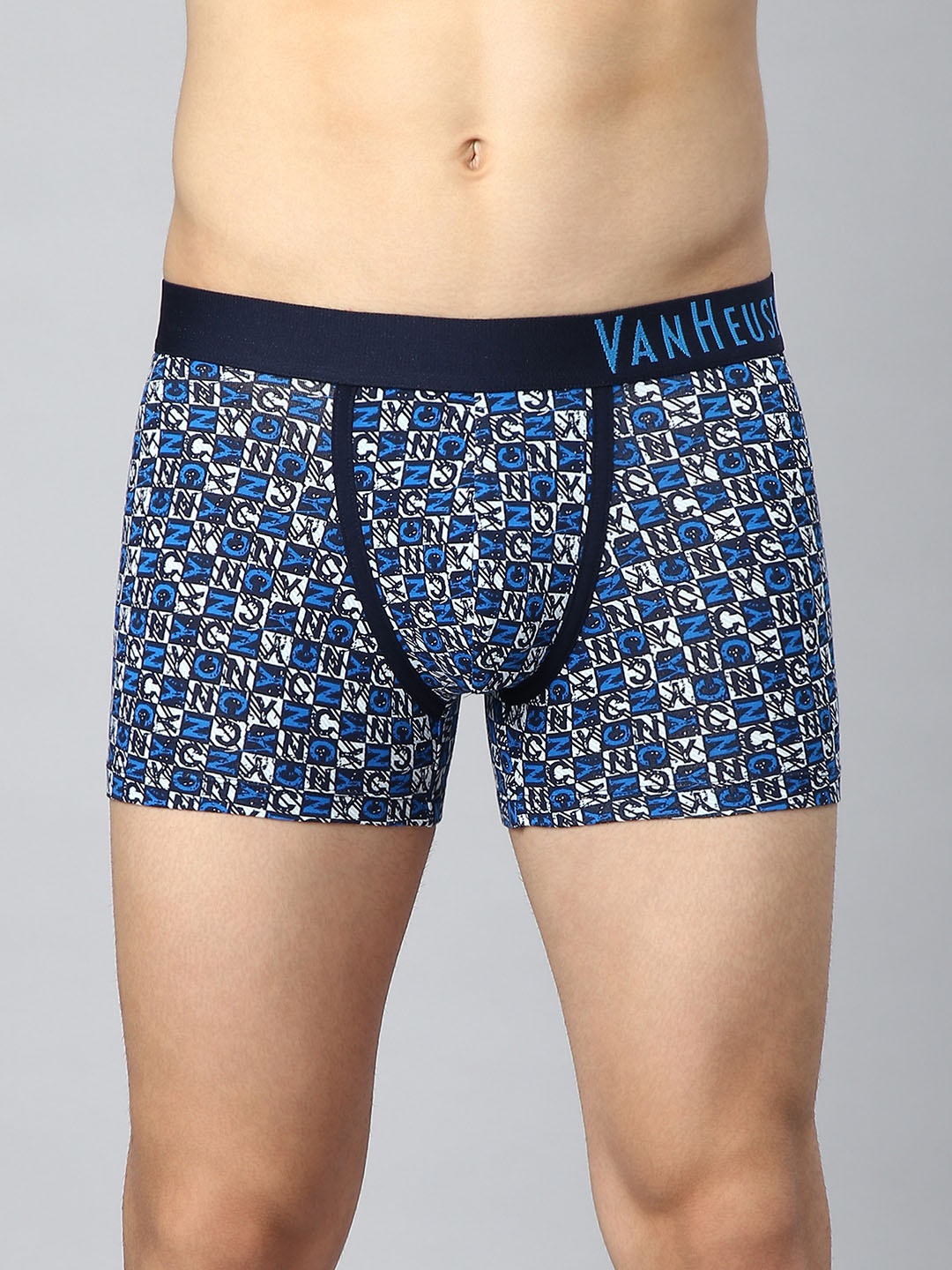 

Van Heusen Men Multicolour Printed Colour Fresh No Ride-Up Trunks IHETR1CPW0210051, Blue