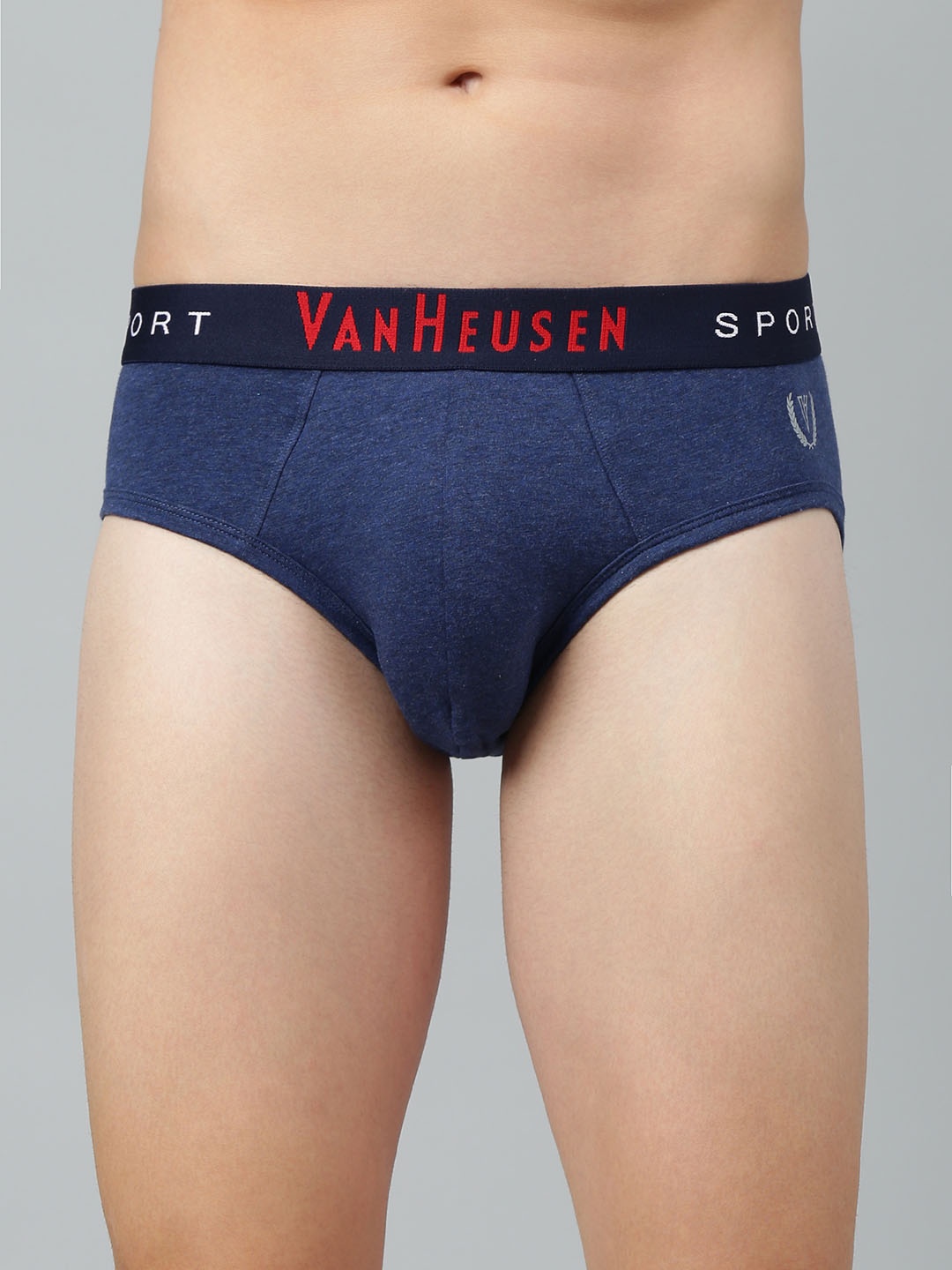 

Van Heusen Sport Men Back Elasticized Waistband Ultra Soft BriefIHEBR1VSNM70007, Navy blue