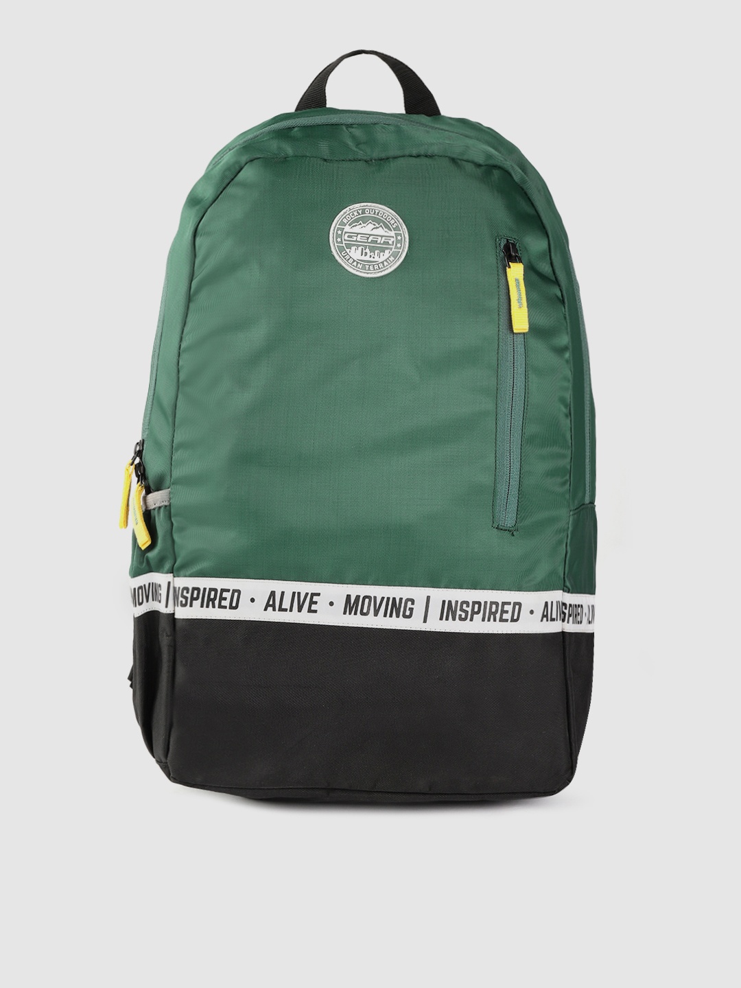 

Gear Unisex Green & Black Colourblocked 18 Inch Laptop Backpack